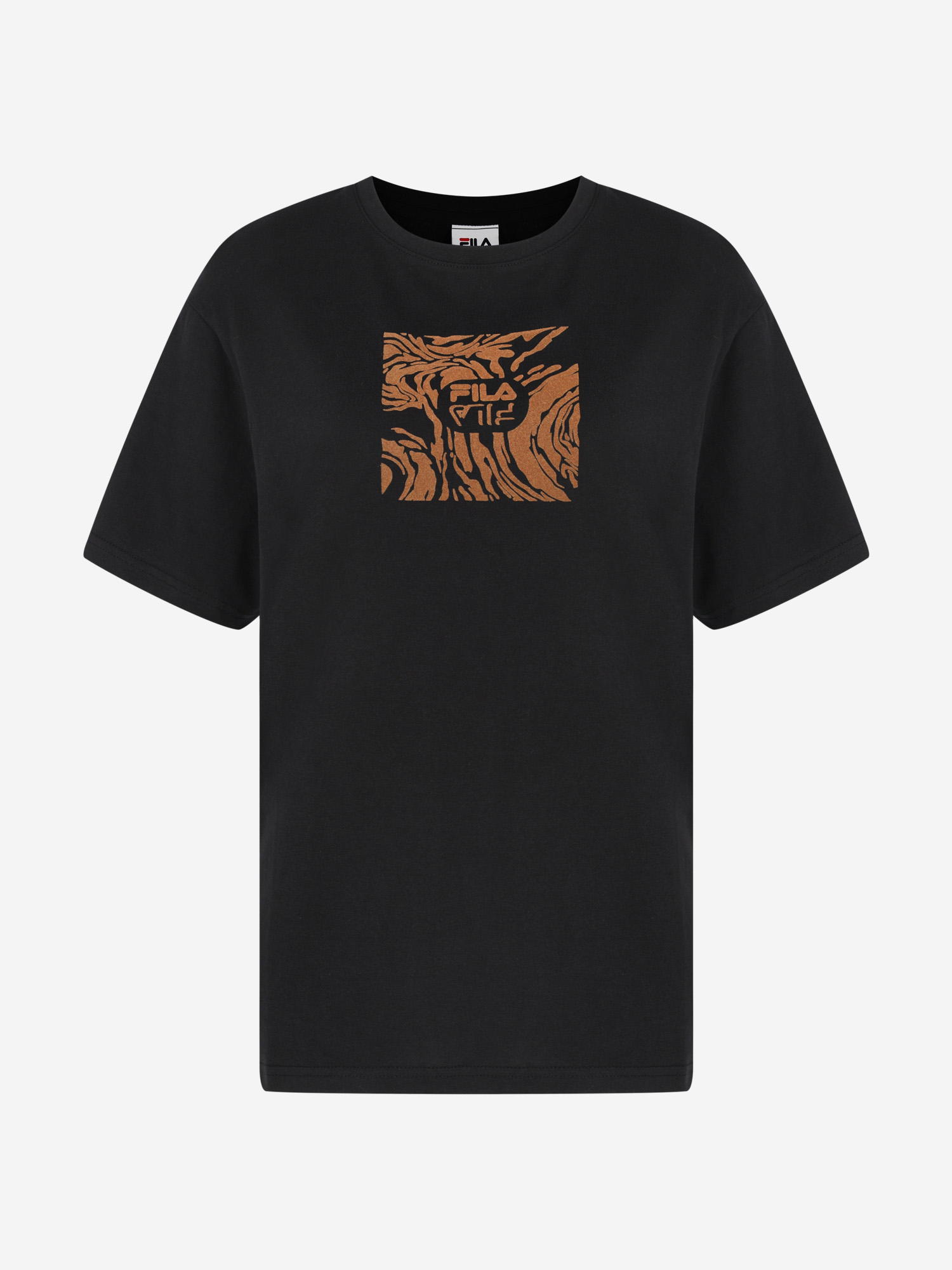 фото Футболка женская оверсайз fila, черный