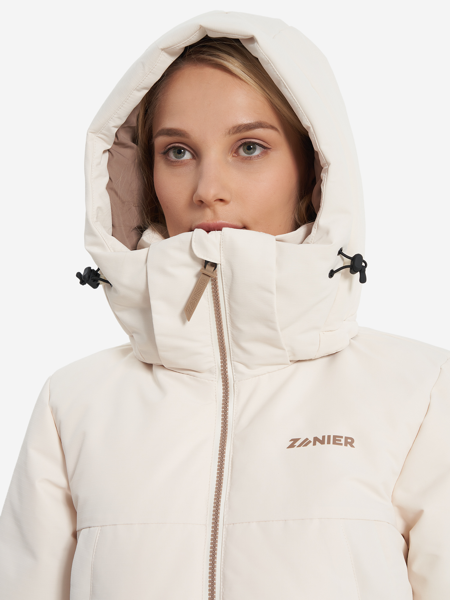 фото Пуховик женский zanier, бежевый