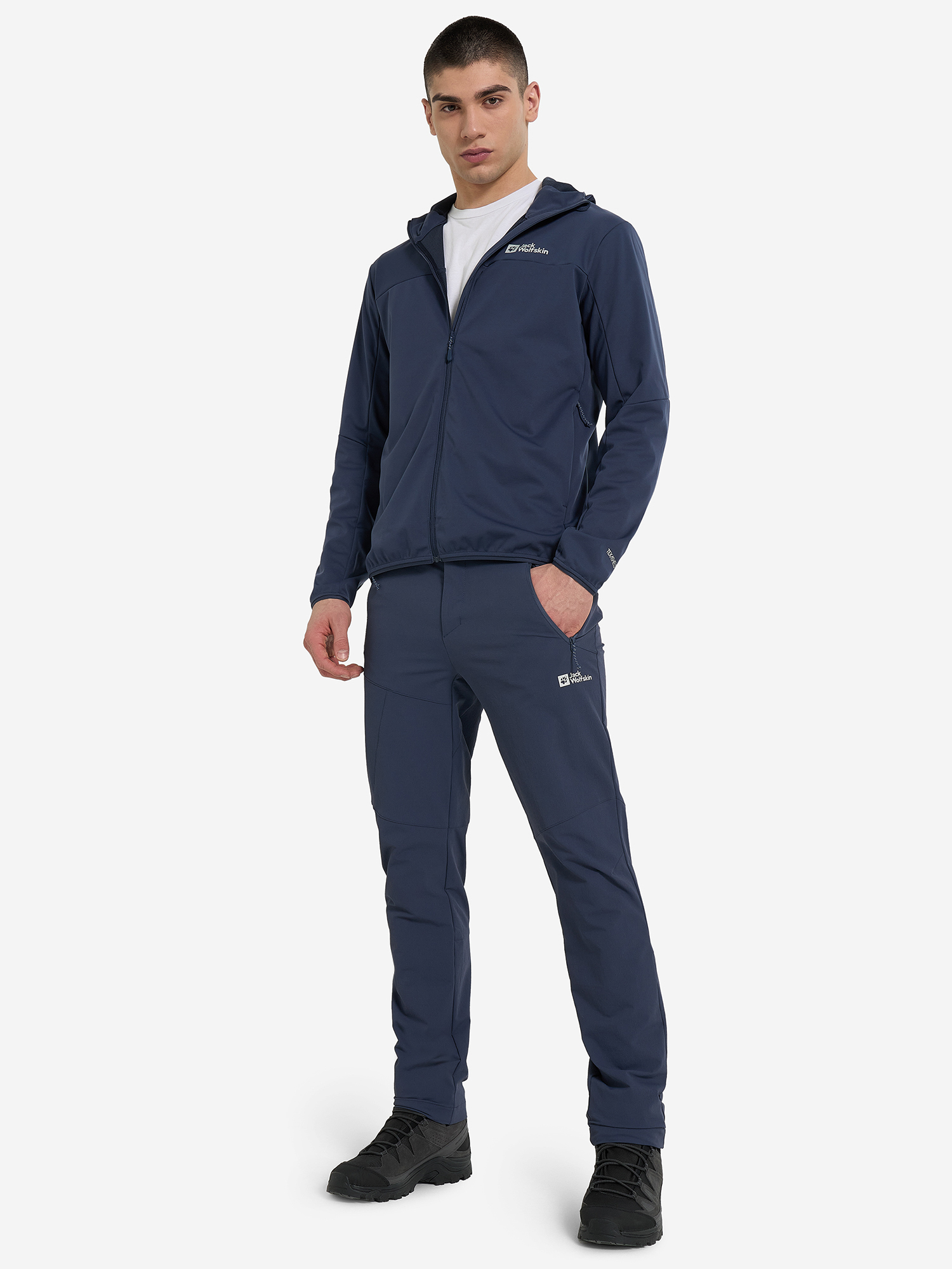 фото Брюки утепленные мужские jack wolfskin glastal winter, синий