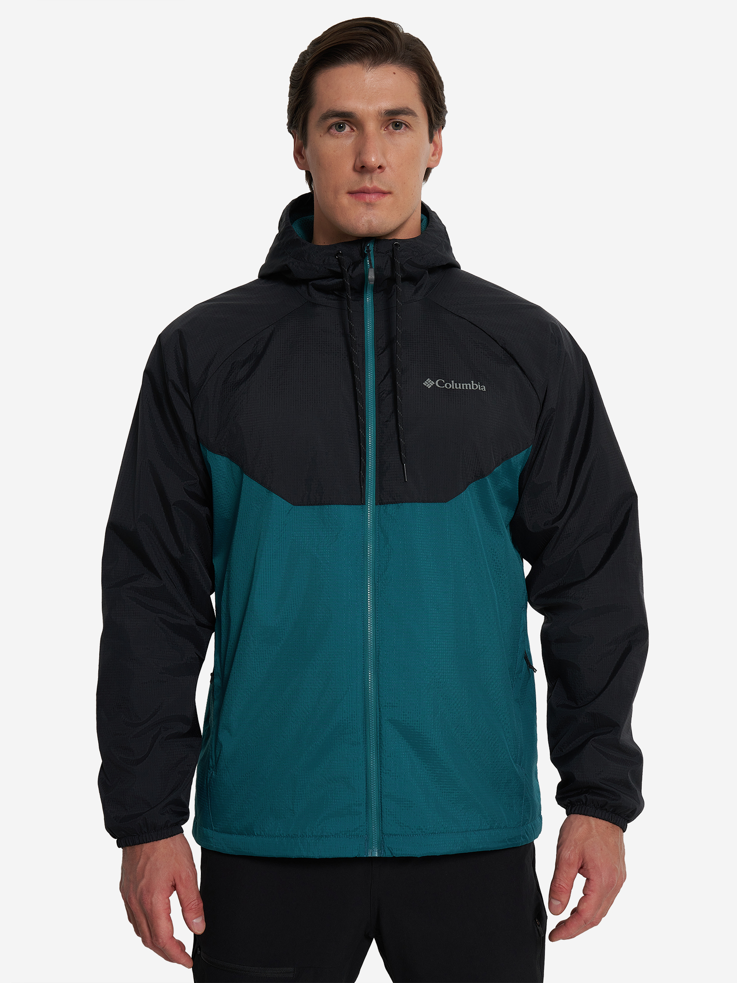 фото Ветровка мужская columbia spire heights iv jacket, голубой