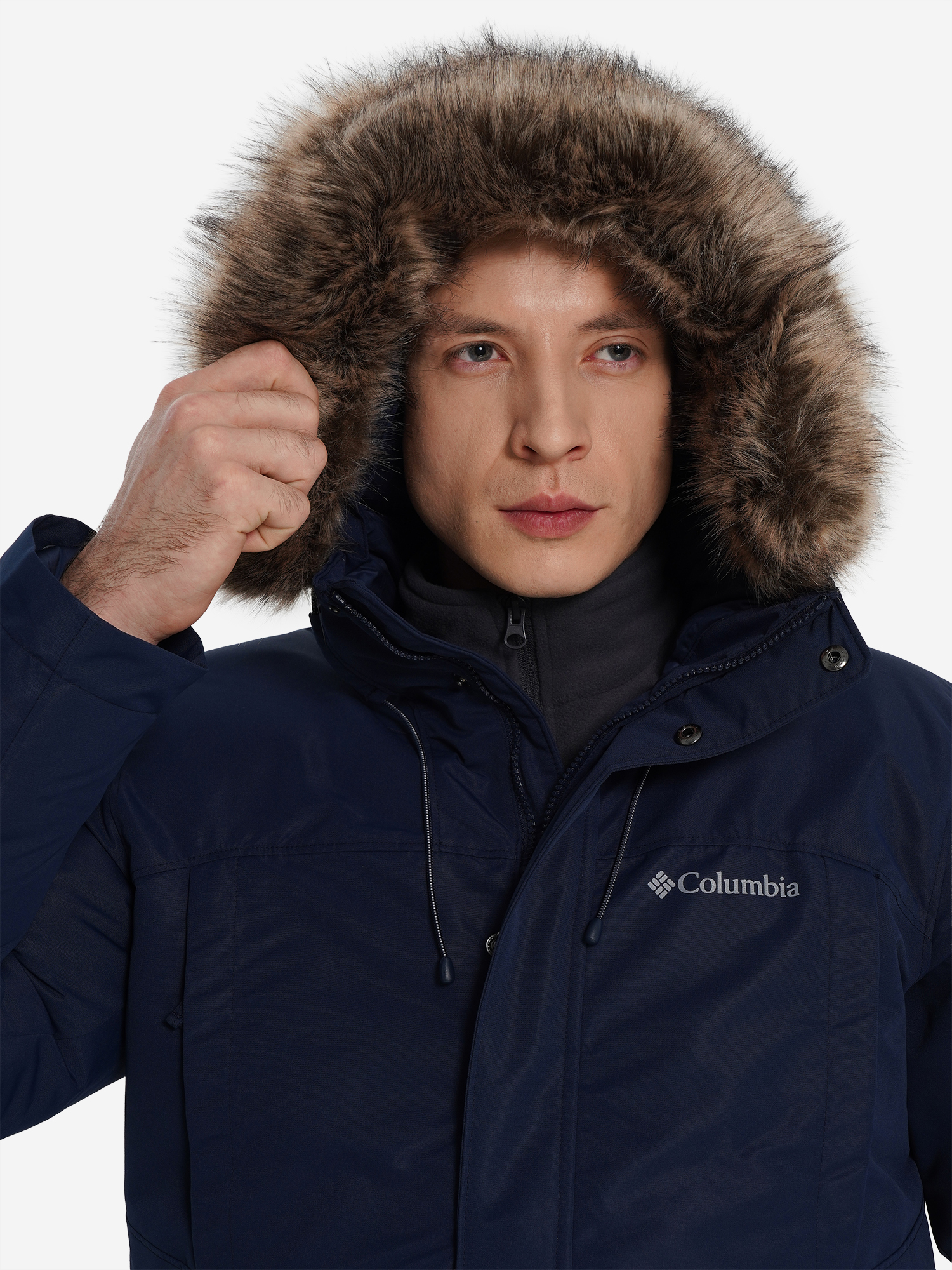 фото Пуховик мужской columbia marquam peak iii parka, синий