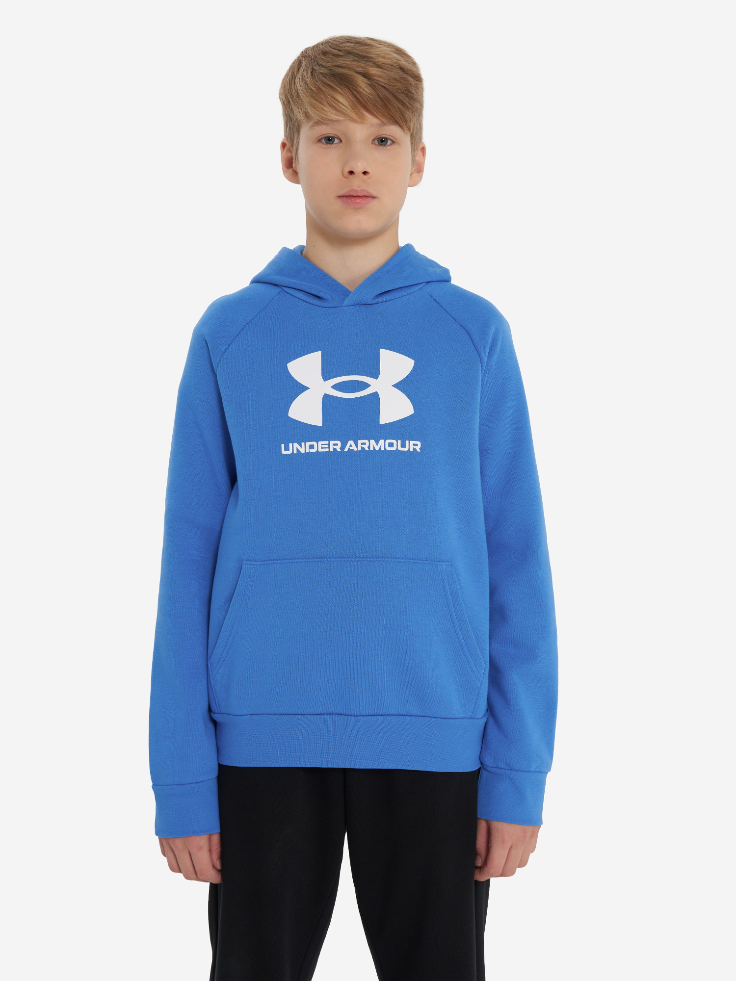 фото Худи для мальчиков under armour rival fleece, синий