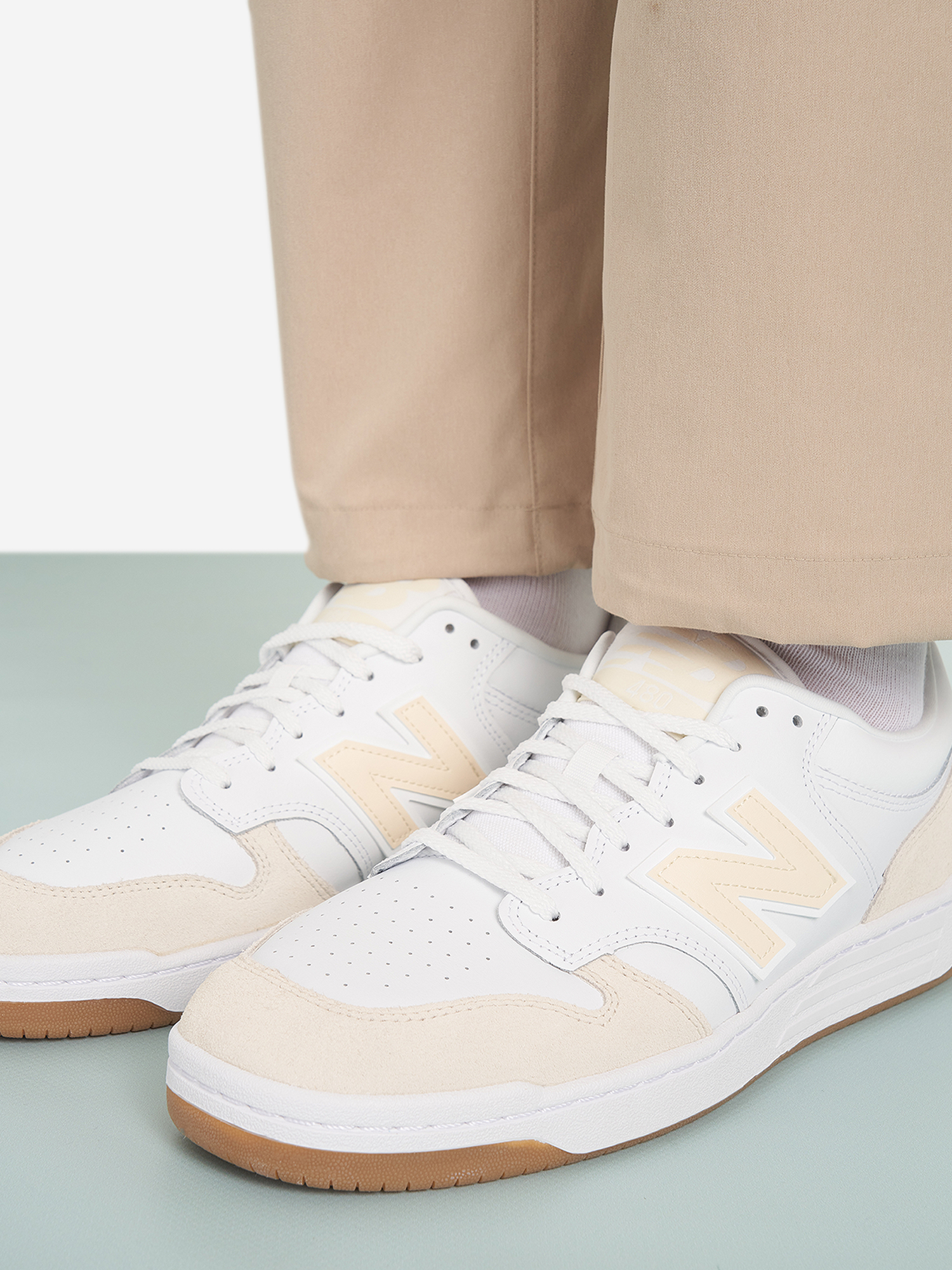 фото Кеды мужские new balance bb480, белый