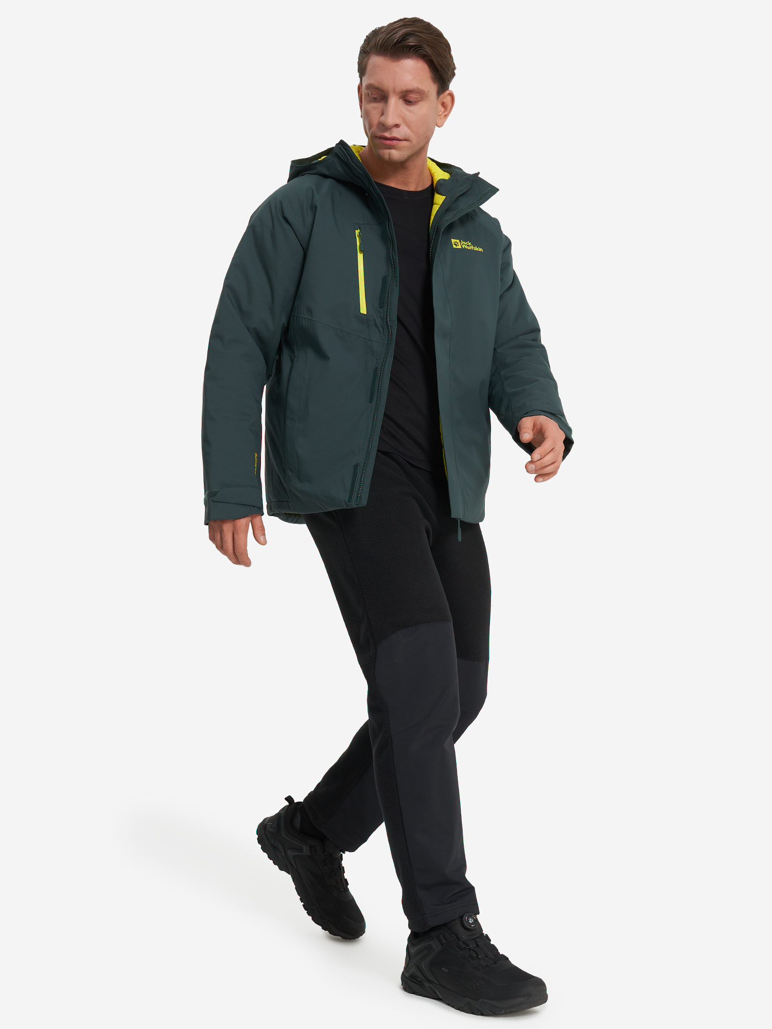 фото Куртка утепленная мужская jack wolfskin troposphere, зеленый