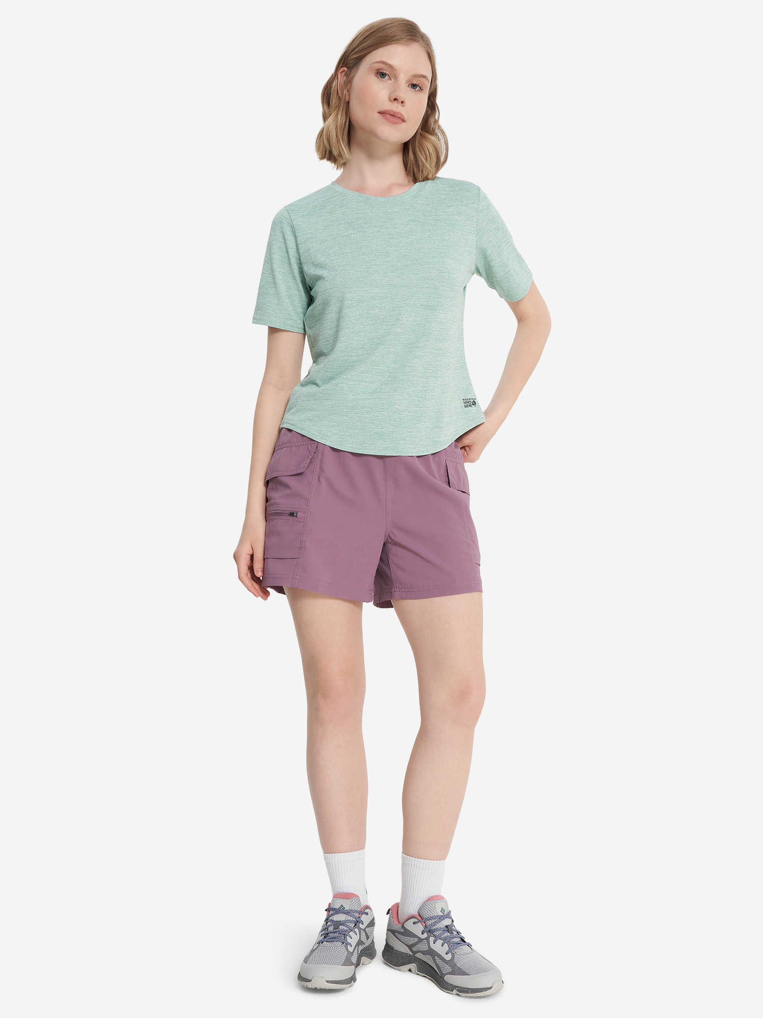 фото Шорты женские mountain hardwear trail sender short, розовый