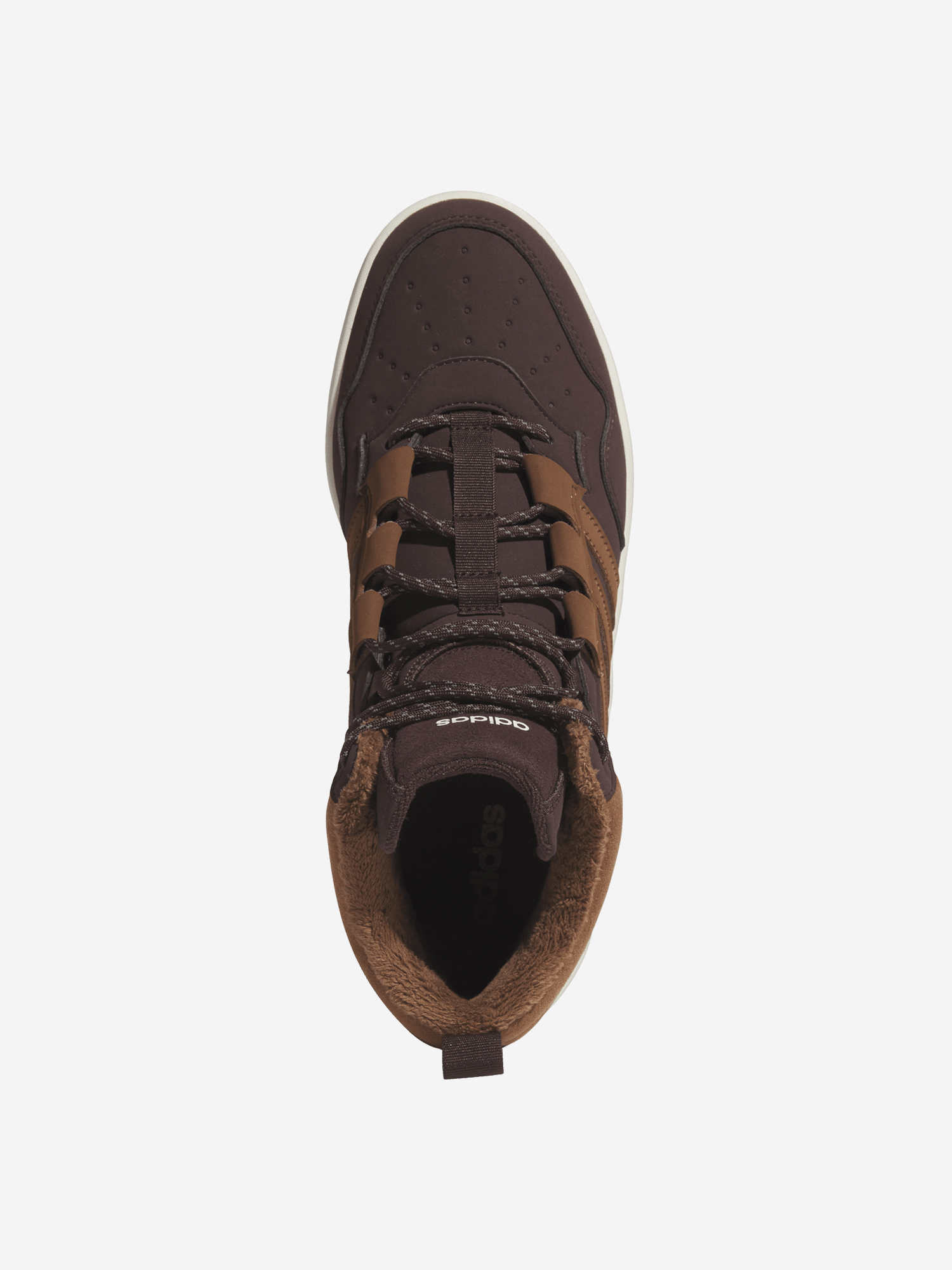 фото Кеды утепленные женские adidas hoops 4.0 winterized, коричневый