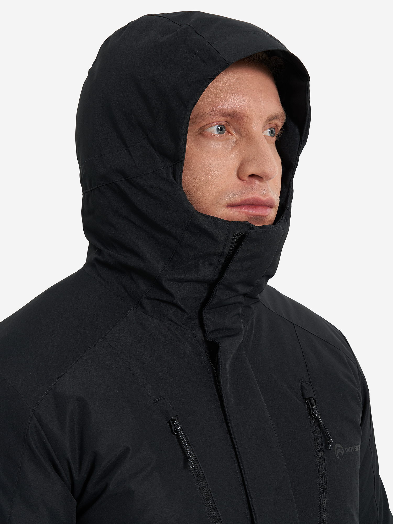 фото Пуховик мужской outventure, черный