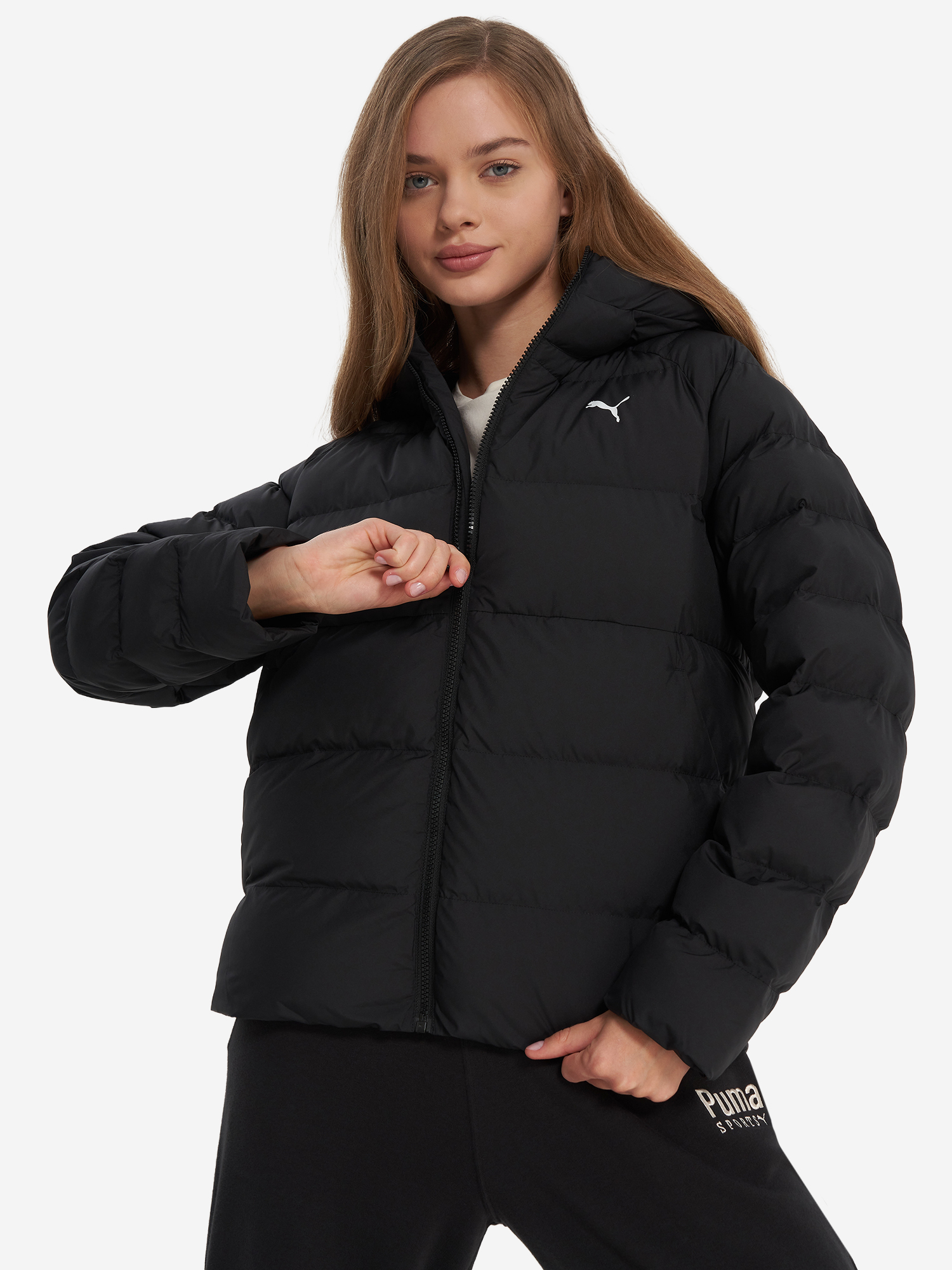 фото Пуховик женский puma, черный
