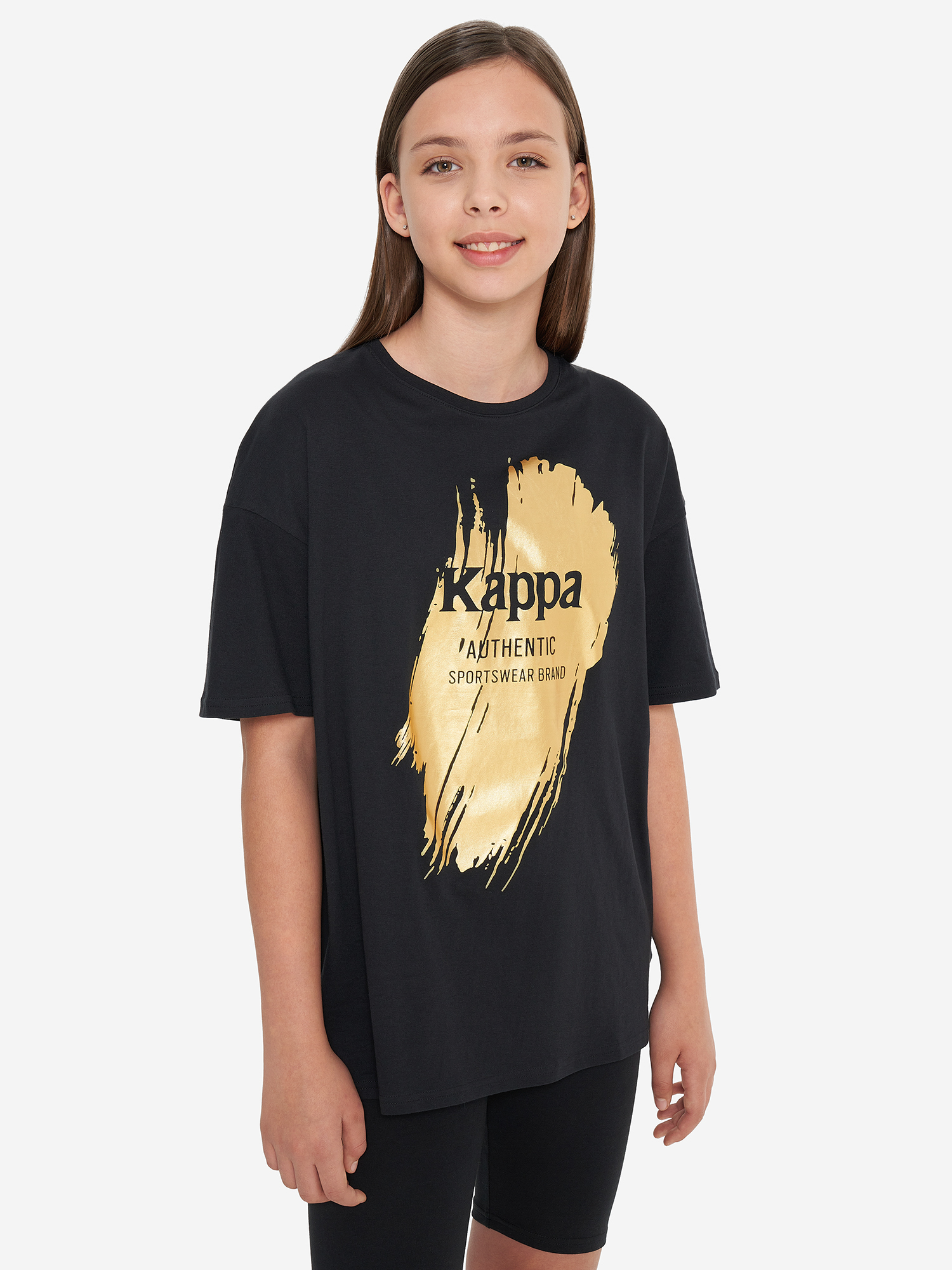 фото Футболка для девочек kappa, черный