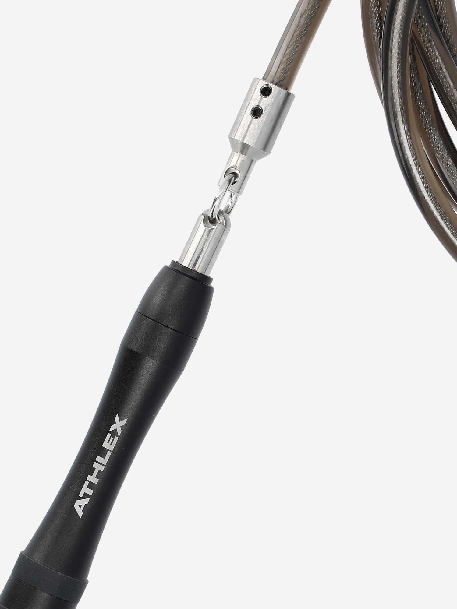 фото Скакалка с утяжелителями athlex, черный