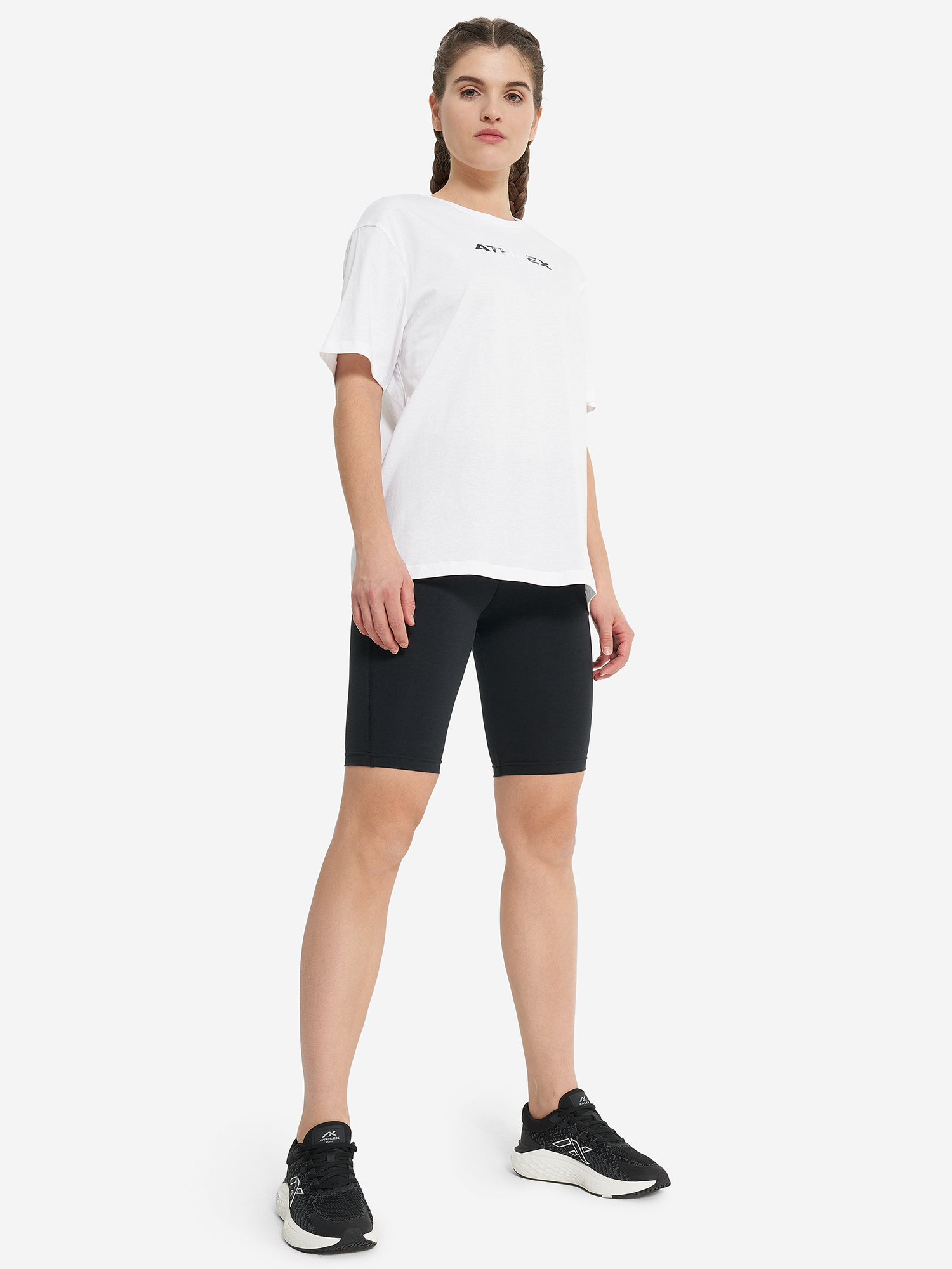 фото Футболка женская оверсайз athlex, белый