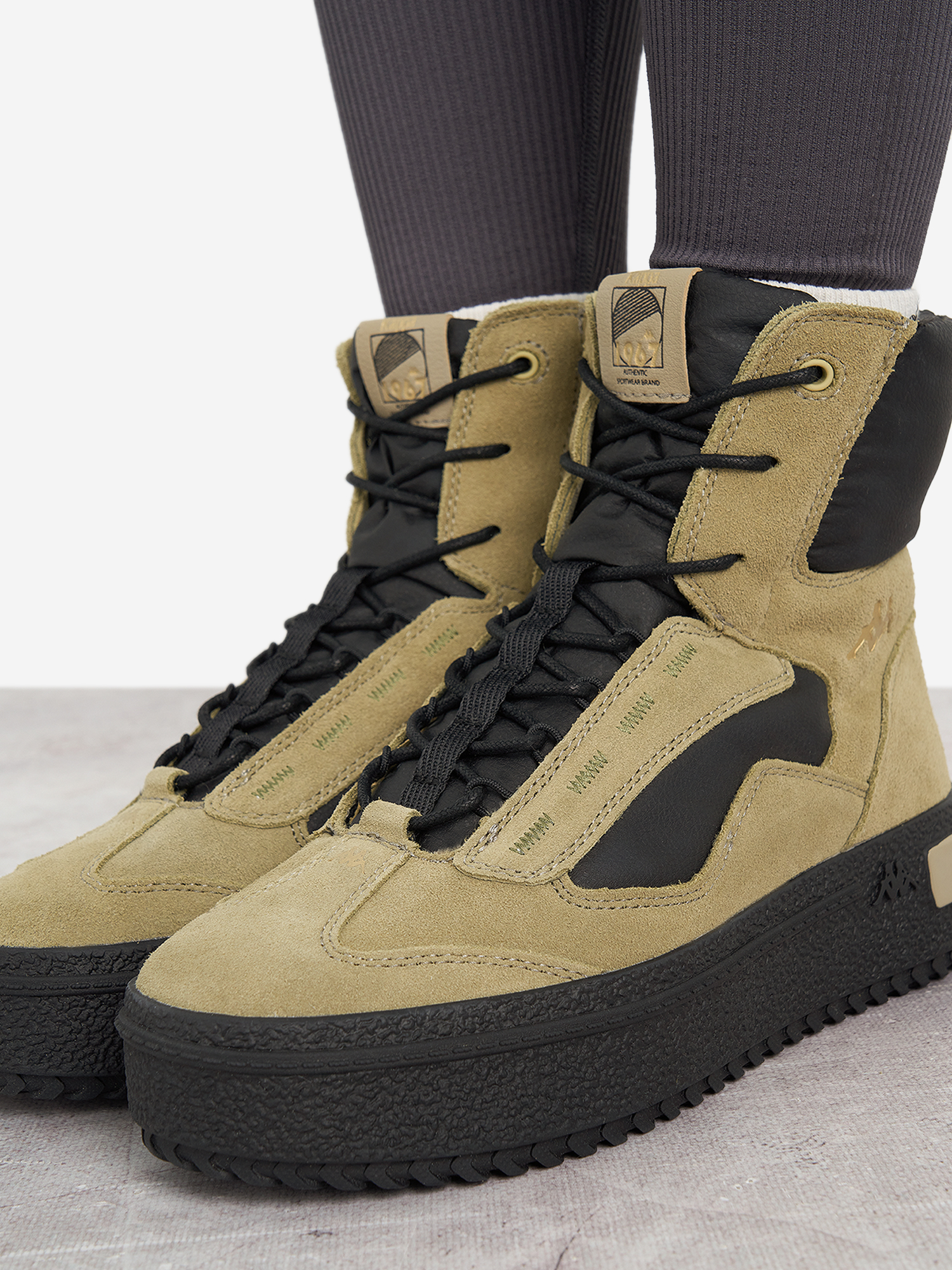 фото Ботинки утепленные женские kappa semole, зеленый