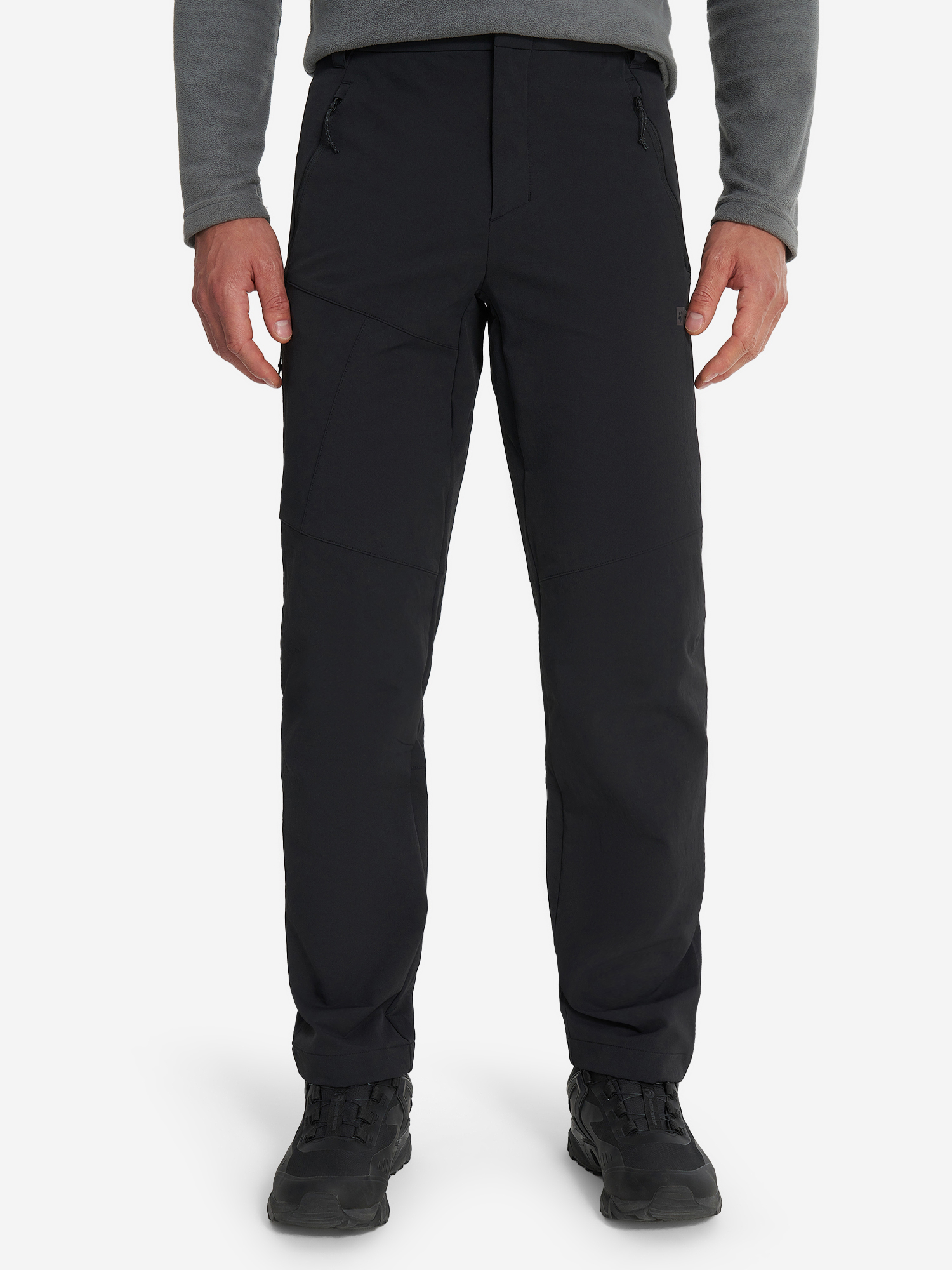 фото Брюки утепленные мужские jack wolfskin glastal winter, черный