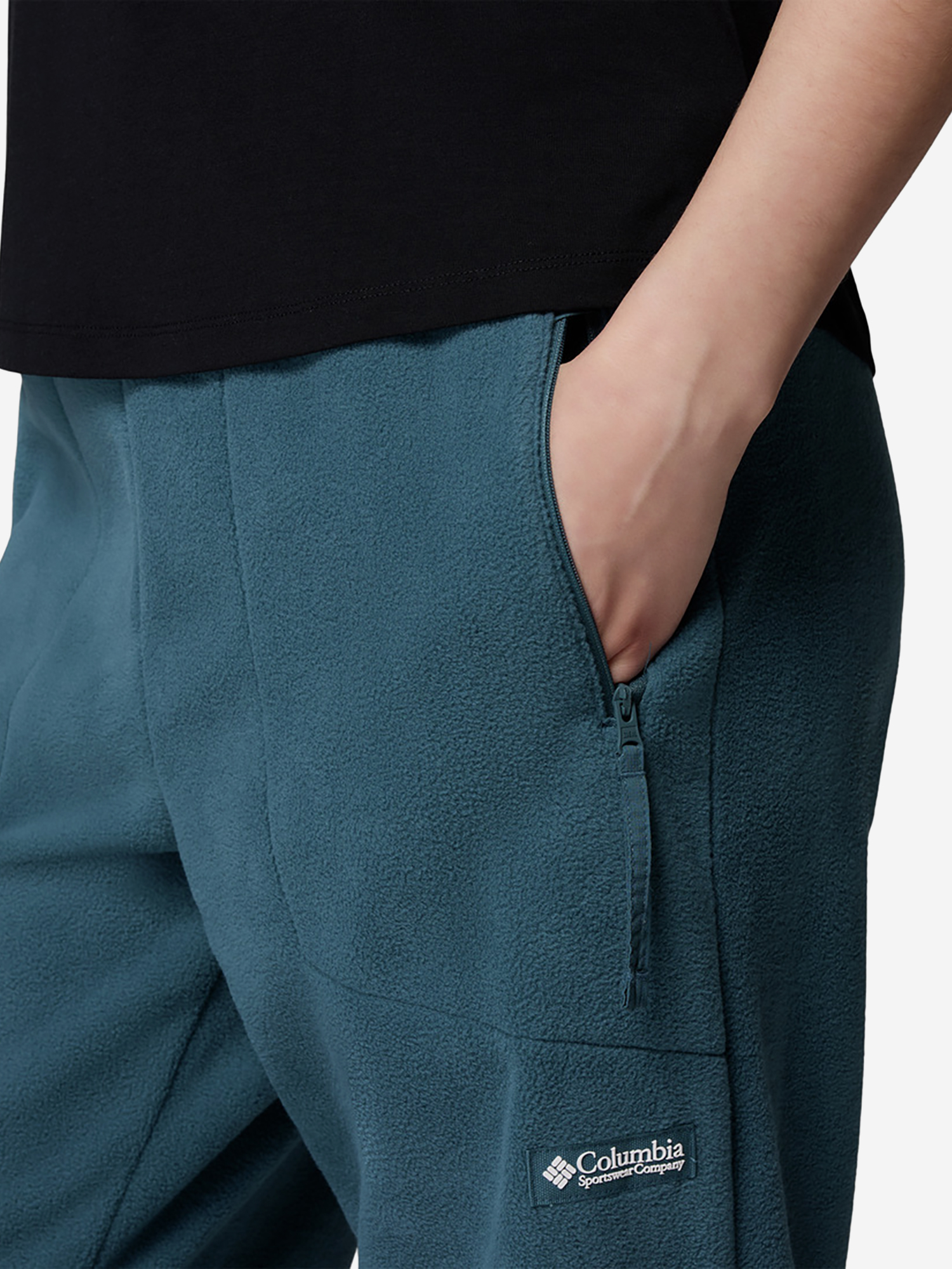 фото Брюки женские columbia sequoia grove fleece pant, голубой