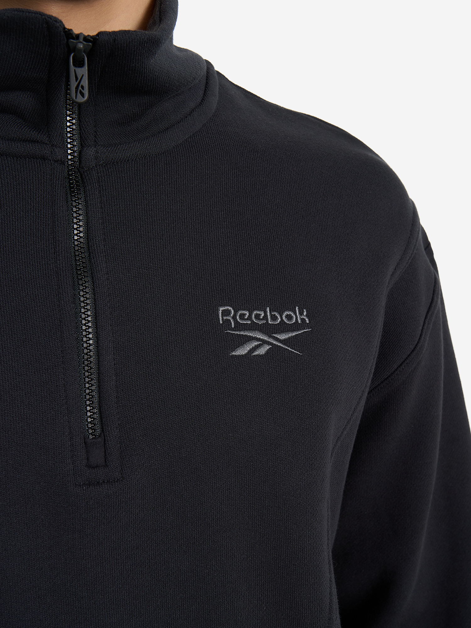фото Толстовка мужская reebok icon elements quarter, черный