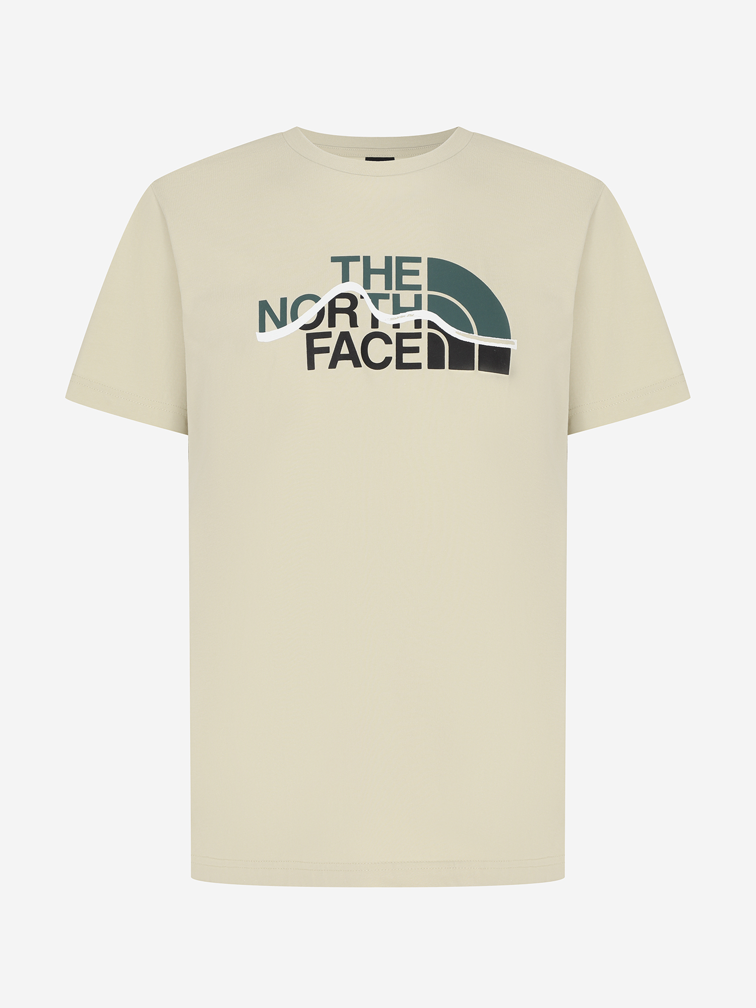 фото Футболка мужская the north face mountain line, бежевый