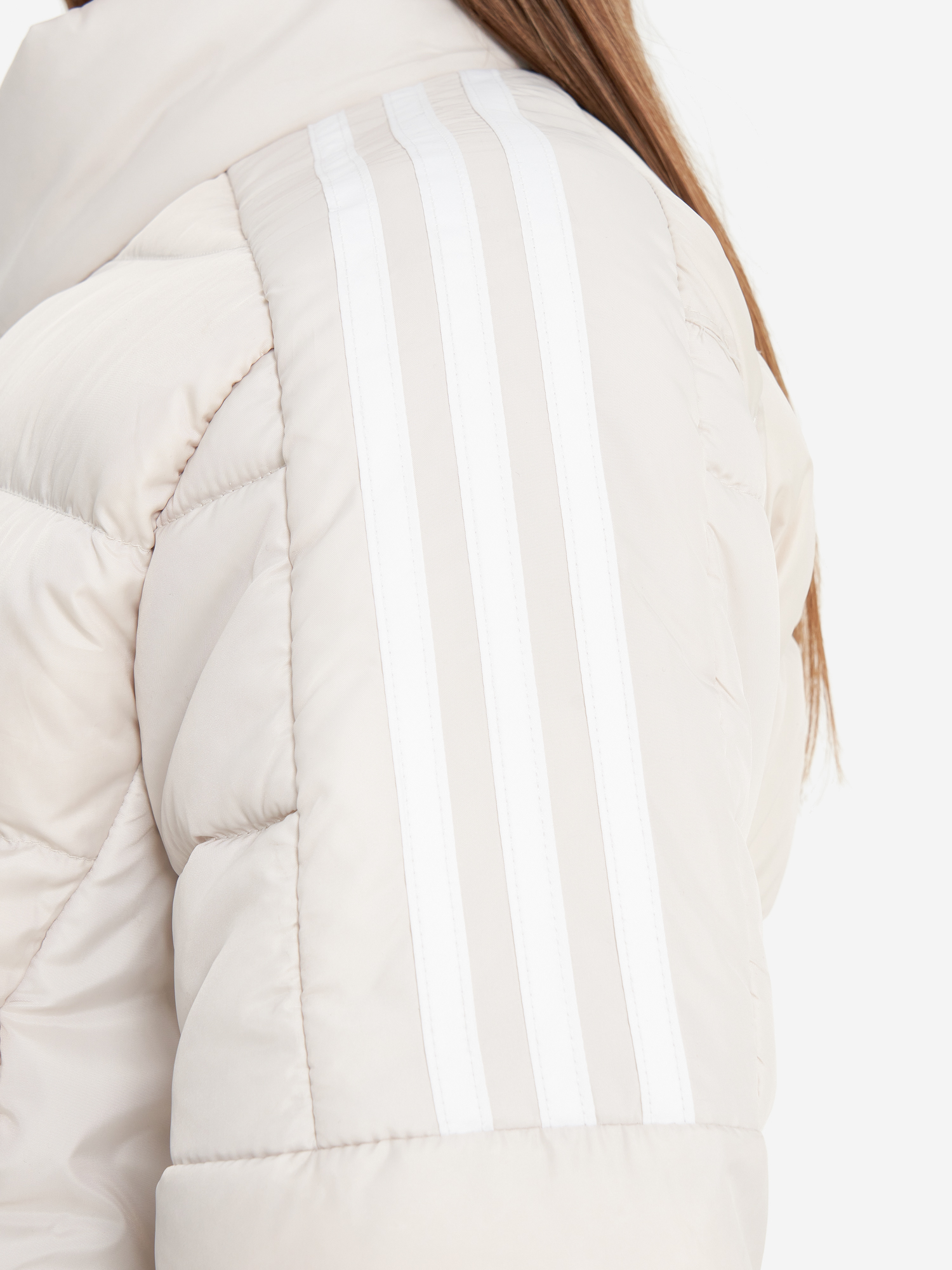 фото Пуховик женский adidas, бежевый
