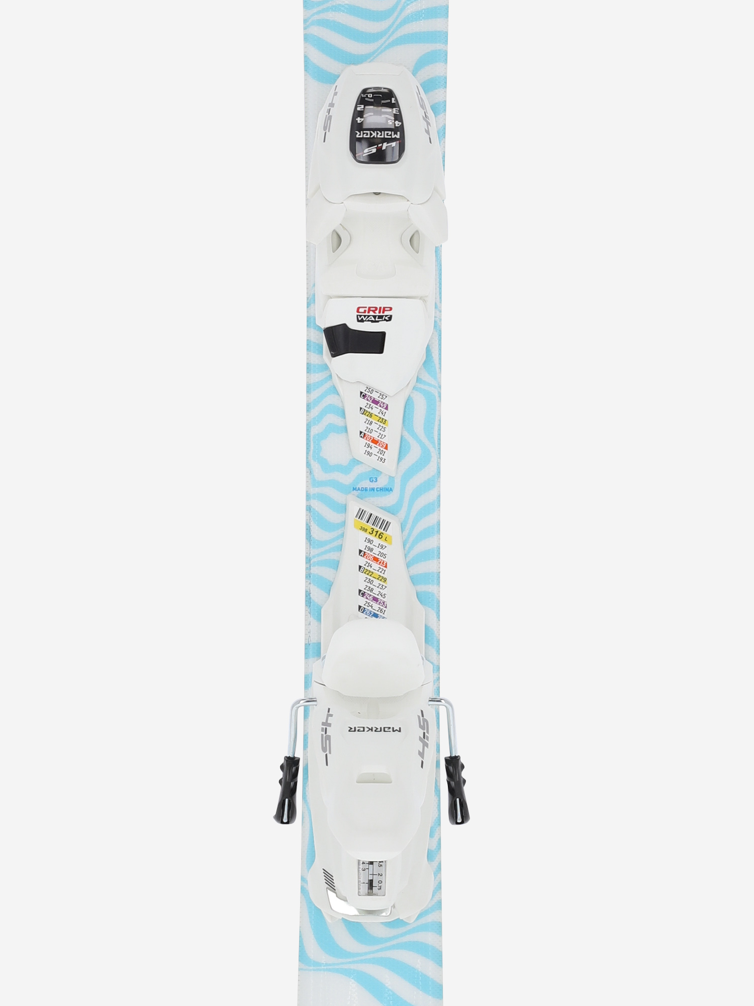 фото Горные лыжи детские volkl flair + крепления 4.5 vmotion, белый