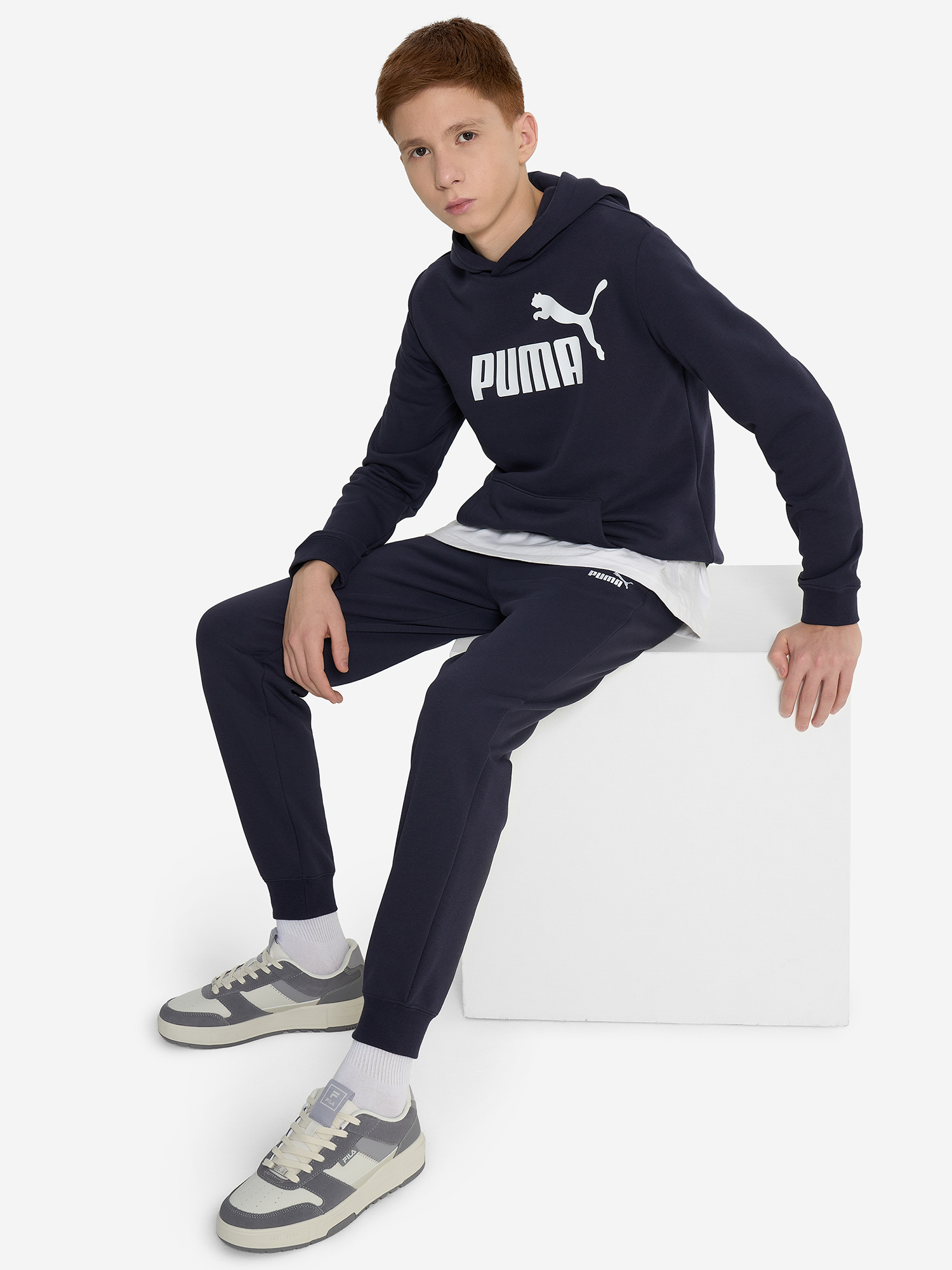 фото Брюки для мальчиков puma no. 1 logo, синий