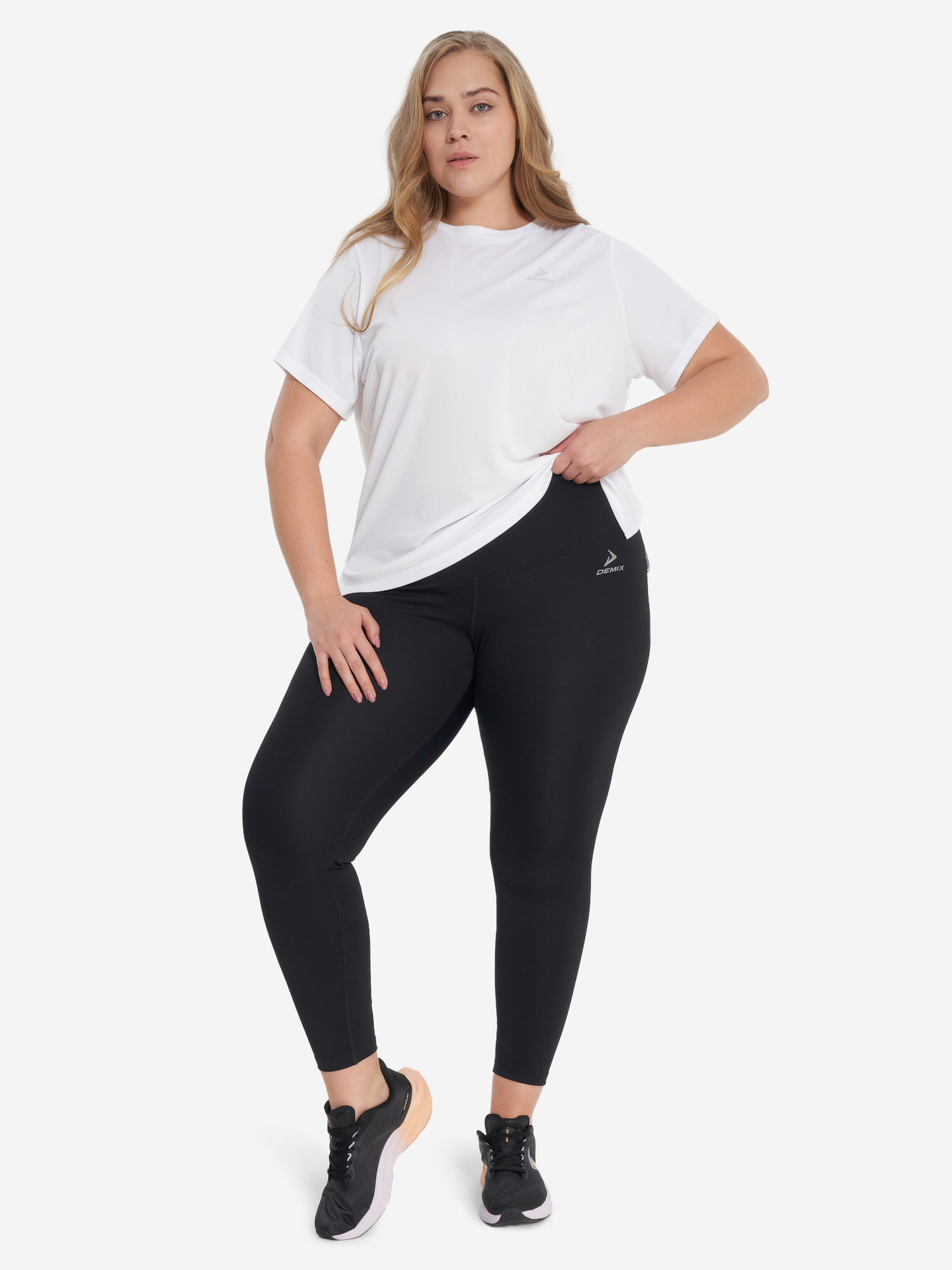 фото Футболка женская demix, plus size, белый