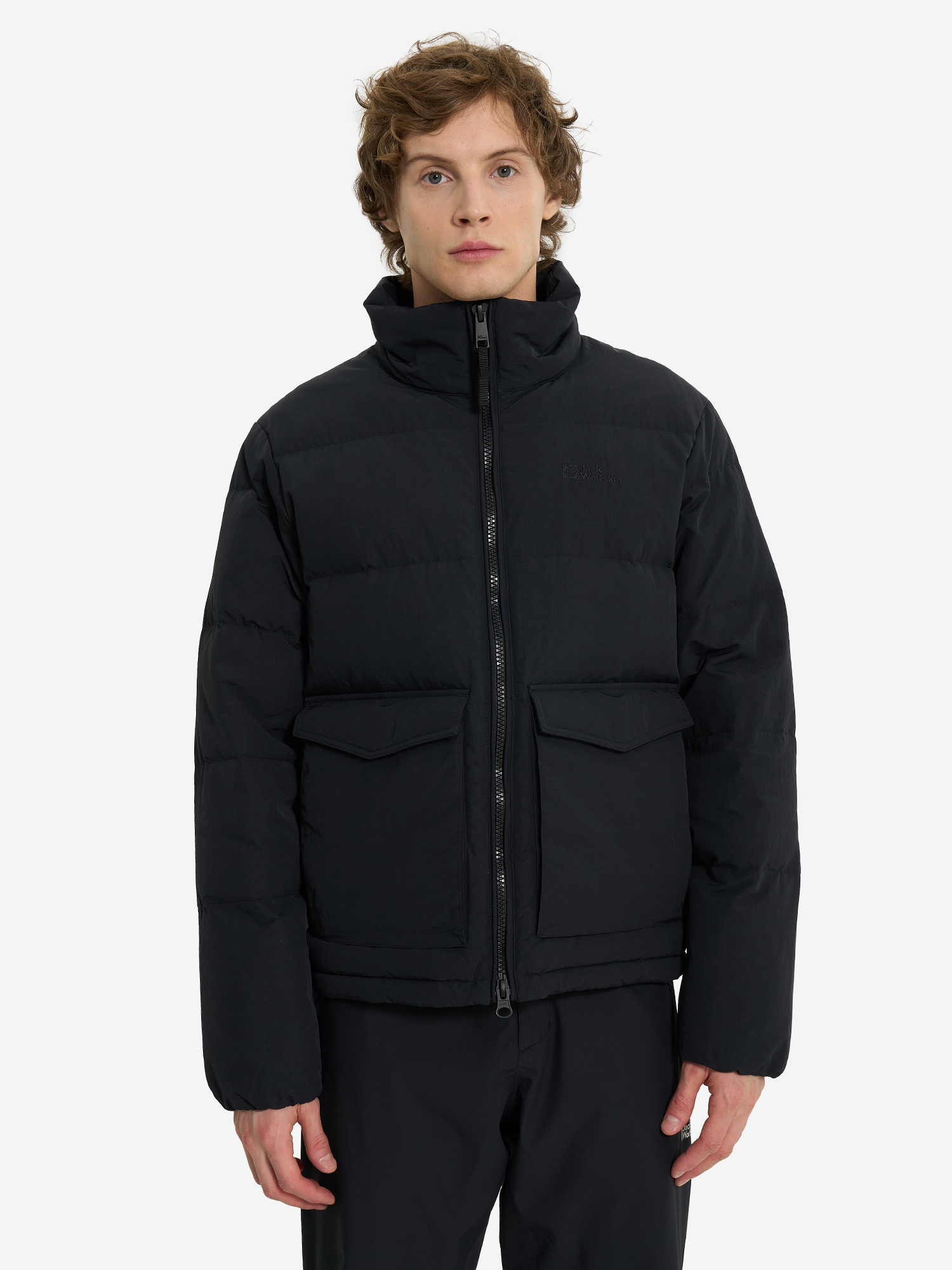 фото Пуховик мужской jack wolfskin nordlicht, черный