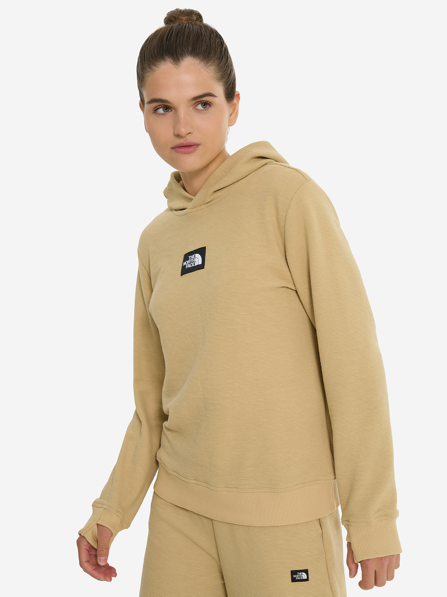 фото Худи женское the north face hoden, бежевый