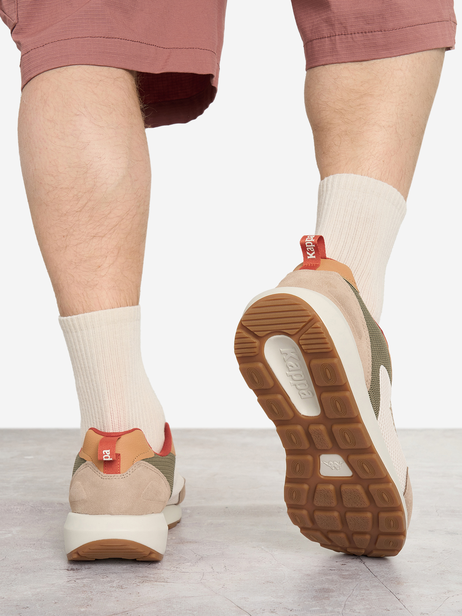 фото Кроссовки мужские kappa authentic run txt, бежевый