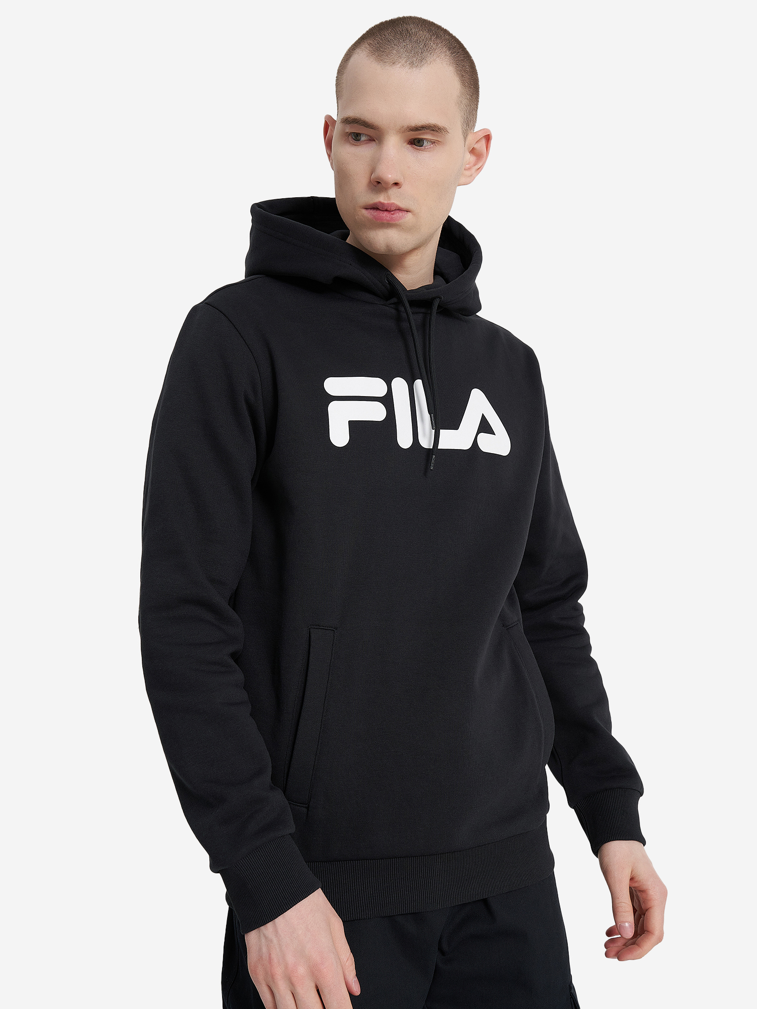 фото Худи мужское fila essentials, черный