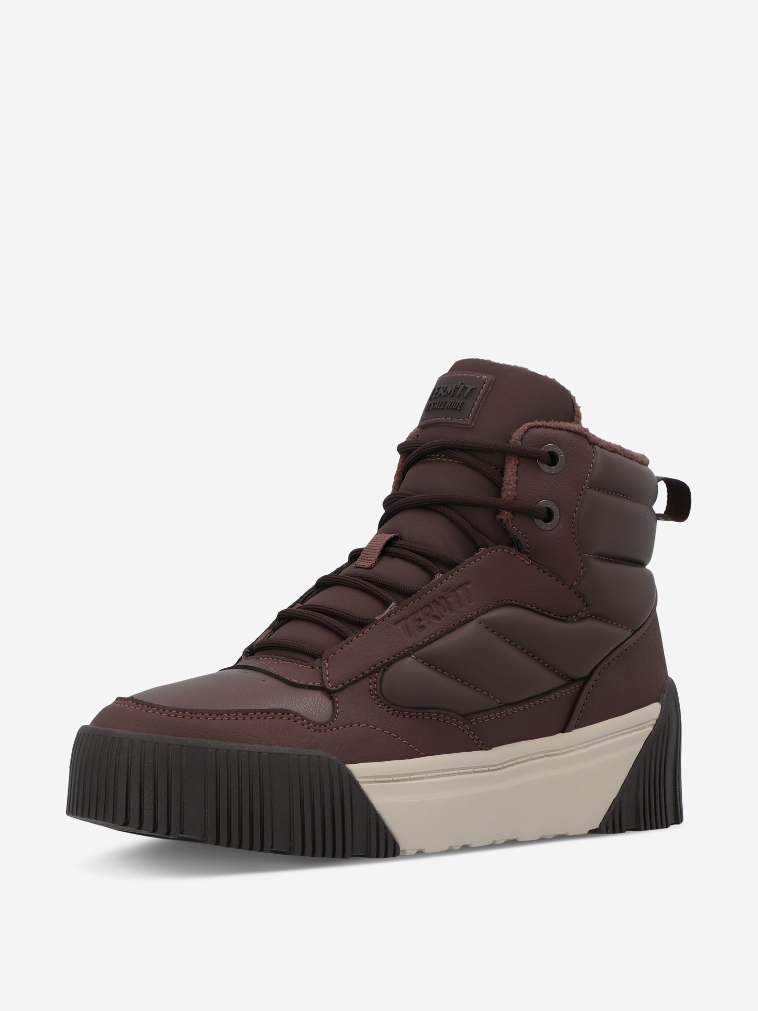 фото Кеды утепленные женские termit future mid 2.0, коричневый