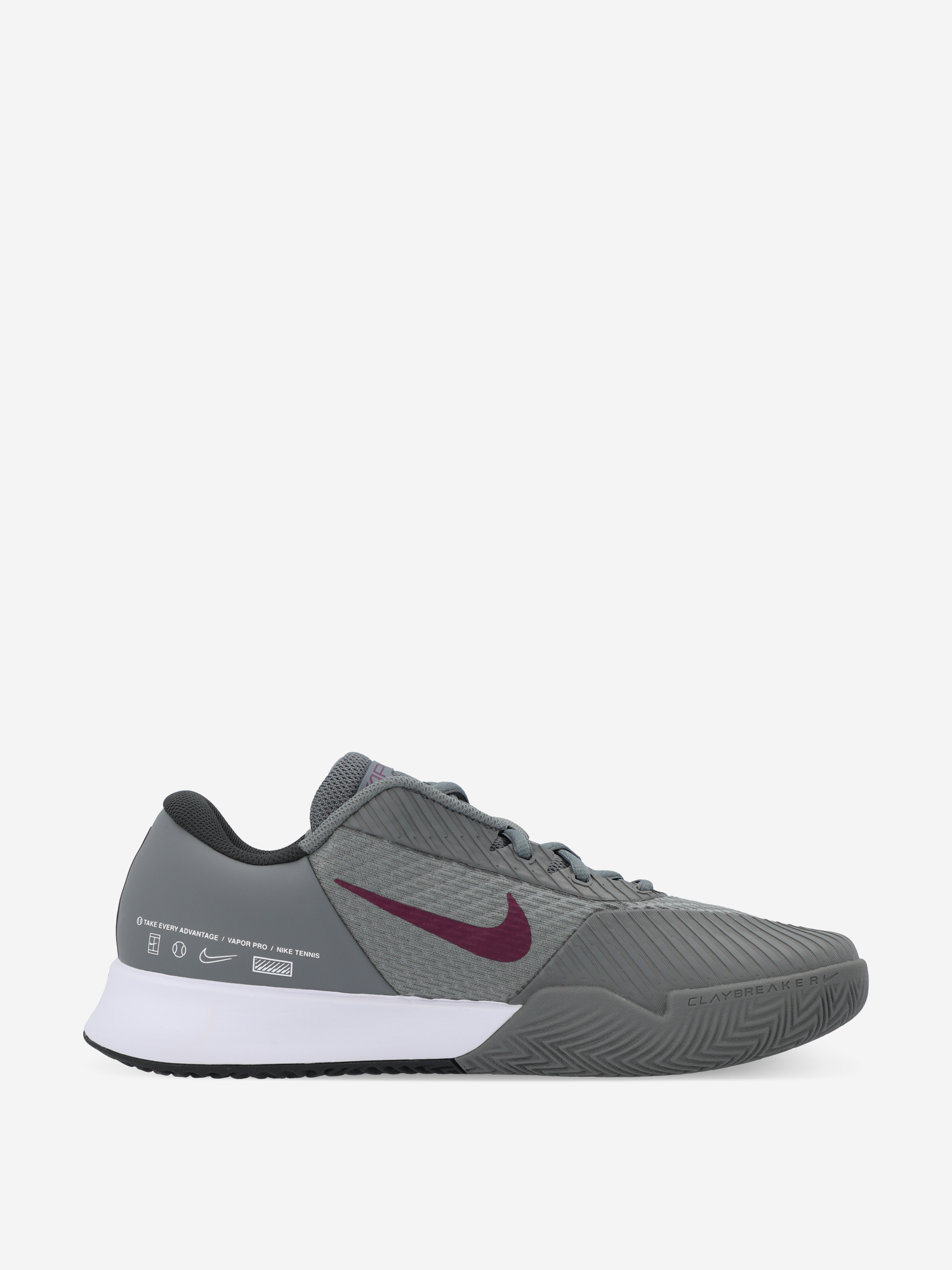 фото Кроссовки мужские nike court air zoom vapor pro 2, серый