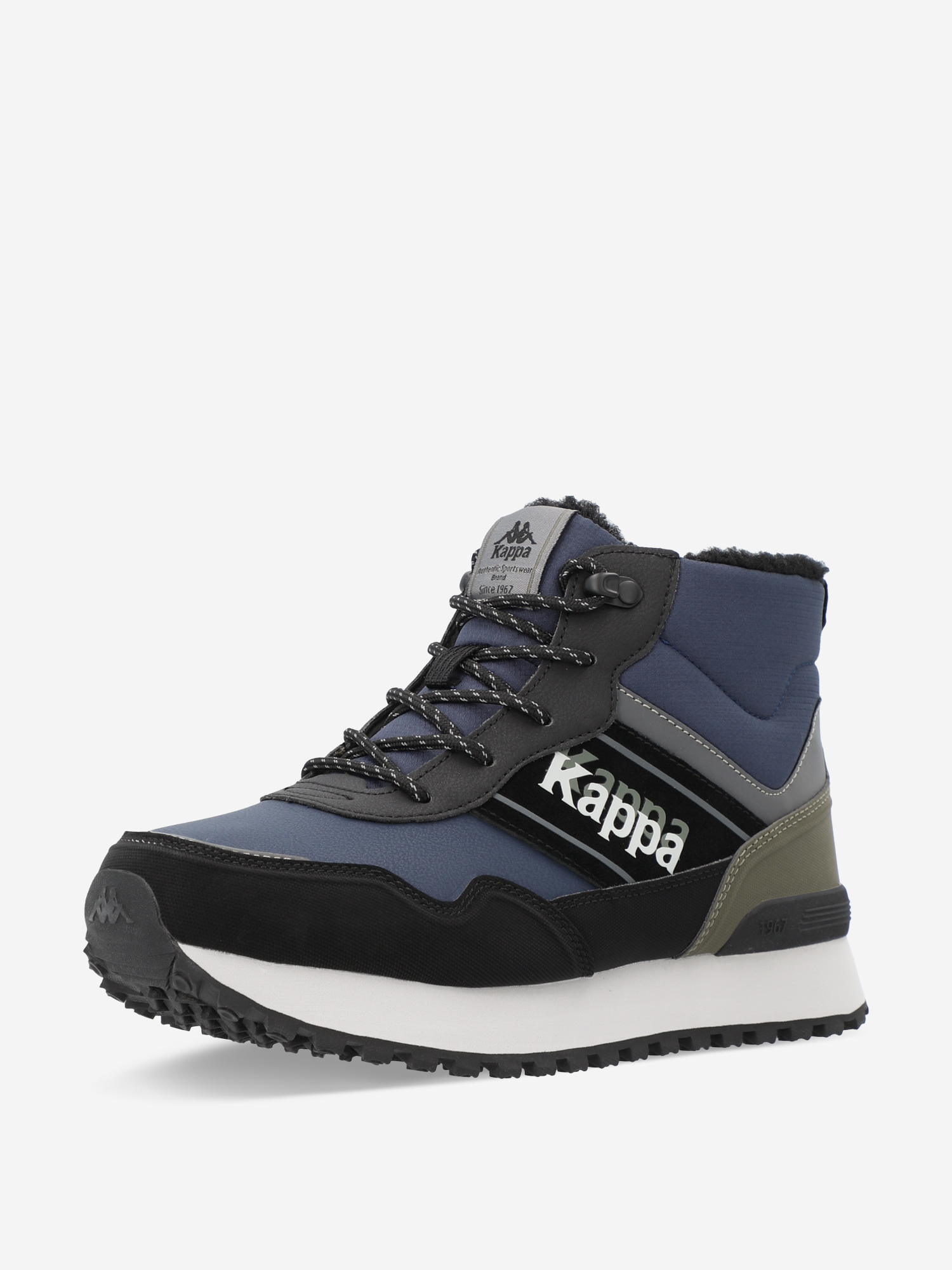 фото Ботинки утепленные для мальчиков kappa authentic jr mid wtr, синий