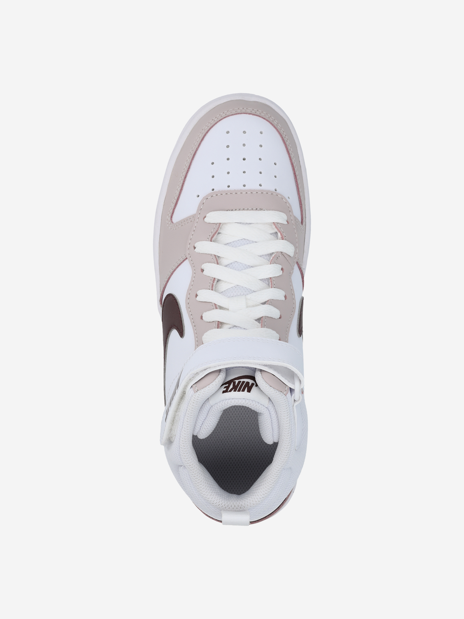 фото Кеды для девочек nike court borough mid 2, белый