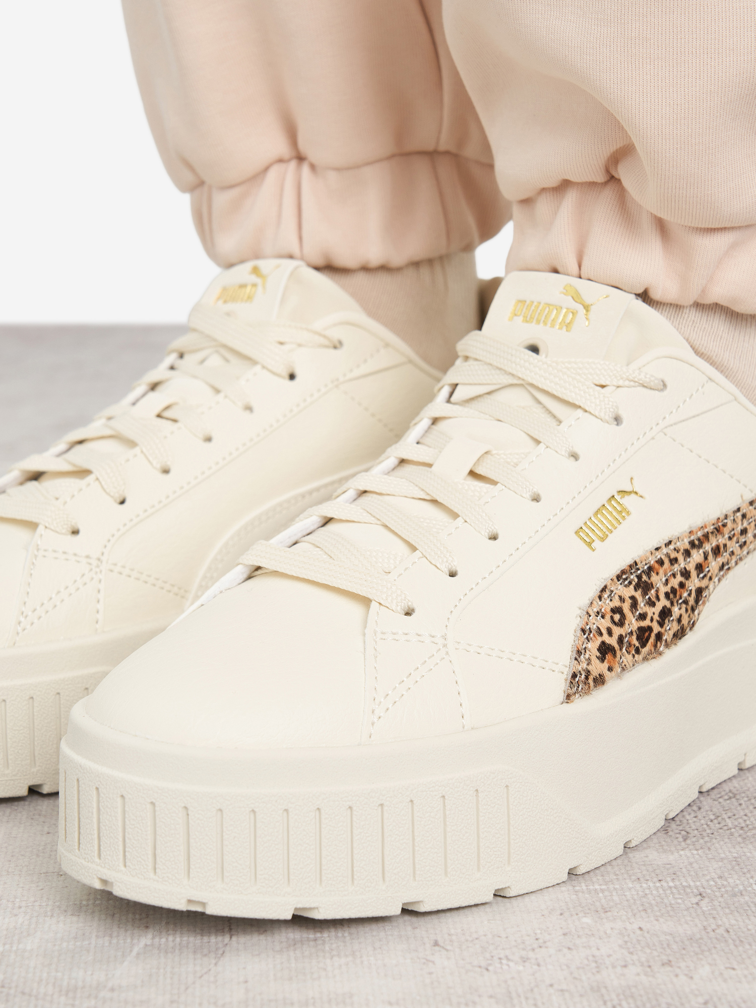 фото Кеды женские puma karmen ii animal flair, бежевый