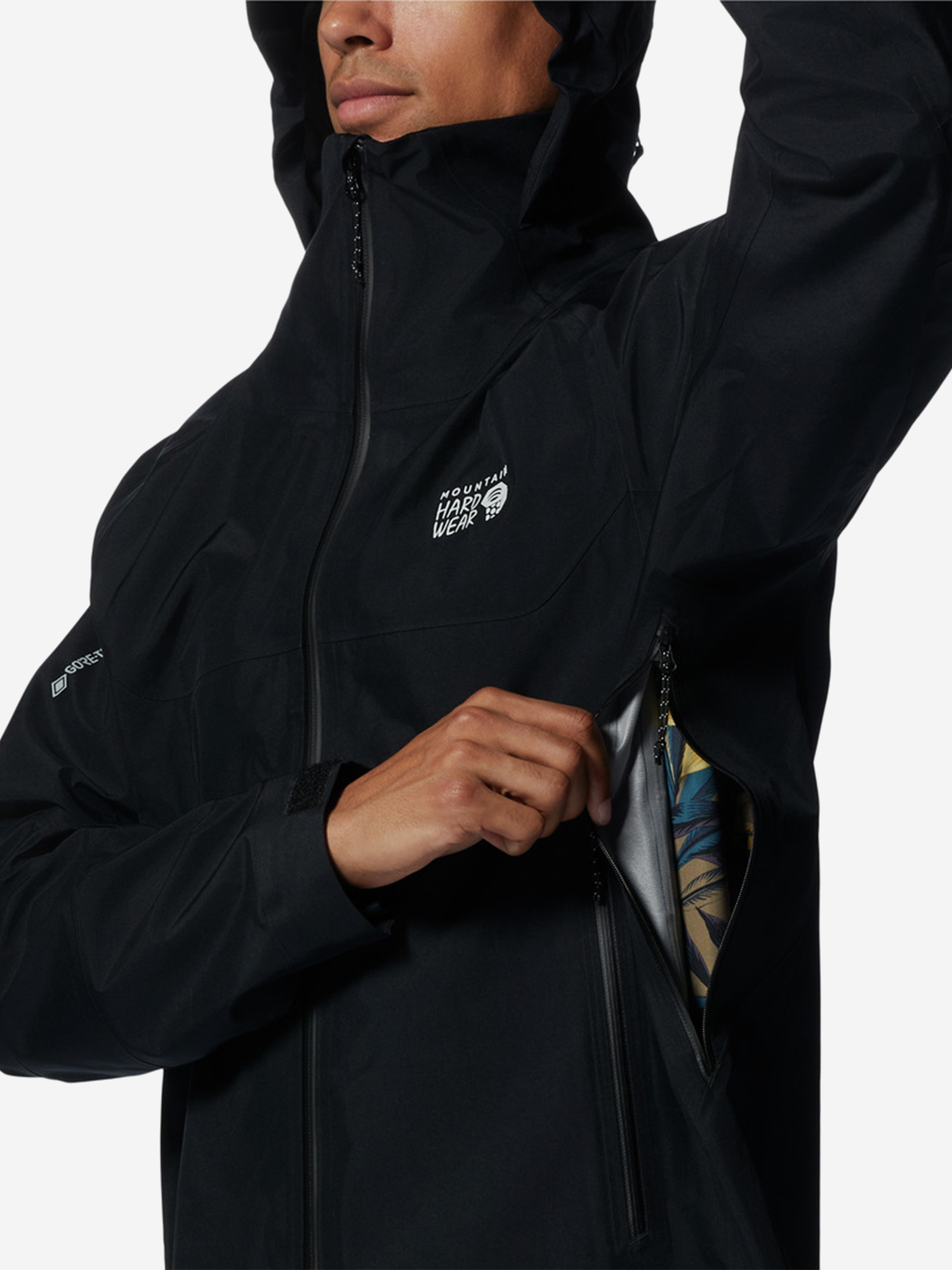 фото Куртка мембранная мужская mountain hardwear trailverse gore-tex jacket, черный