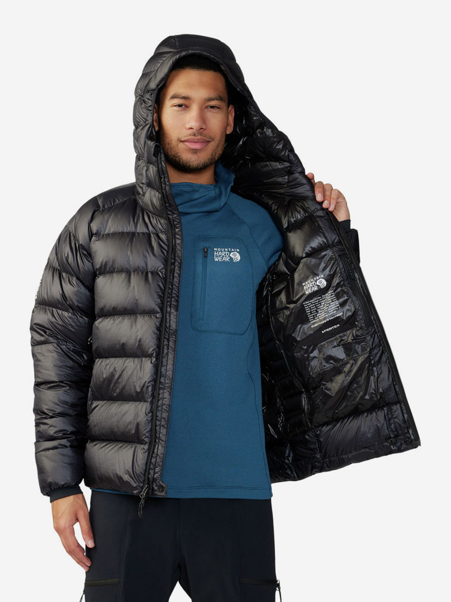 фото Пуховик мужской mountain hardwear phantom alpine, черный