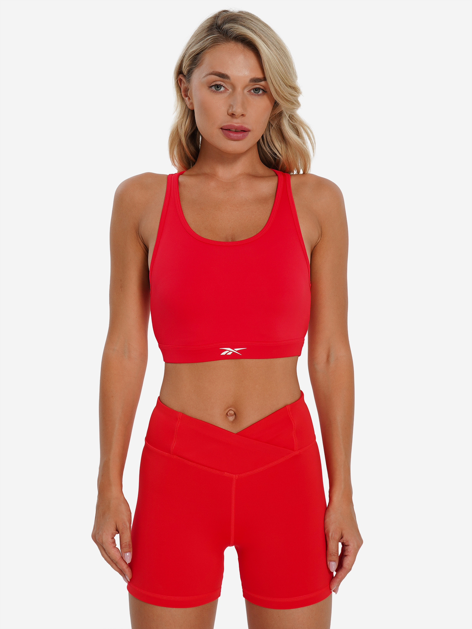 фото Топ бра спортивный reebok tulip core, красный