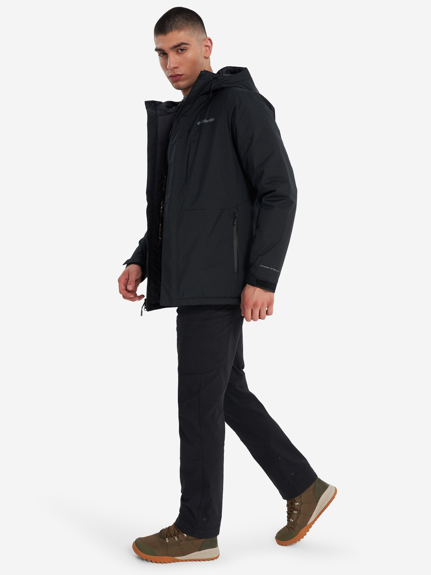 фото Пуховик мужской columbia oak harbor long insulated jacket, черный