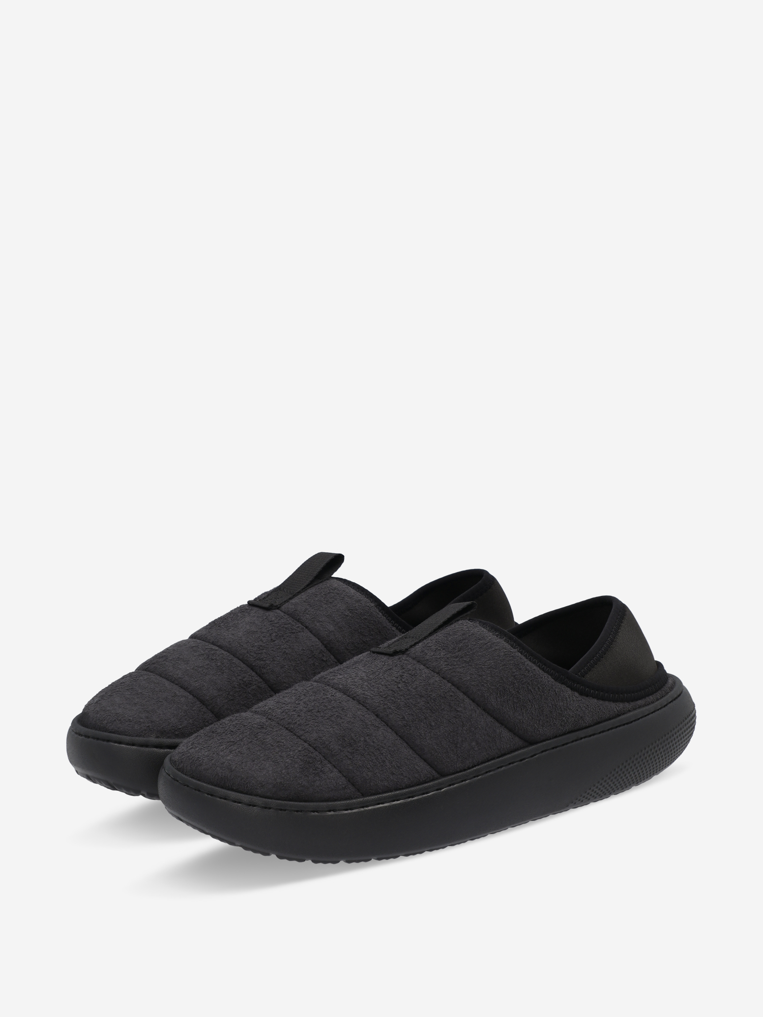 фото Слипоны утепленные мужские crocs classic sueded moc, черный