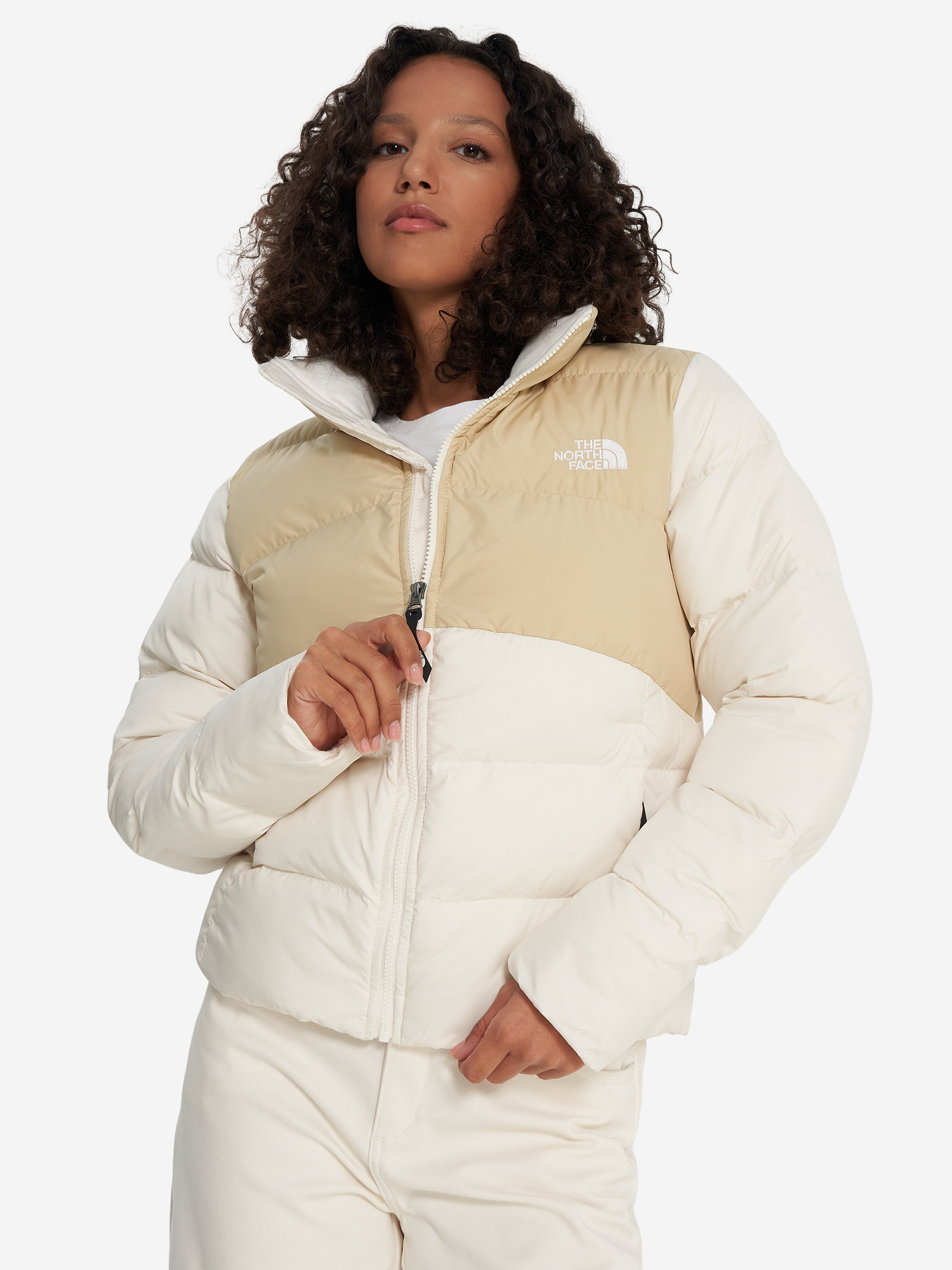 фото Куртка утепленная женская the north face saikuru, бежевый