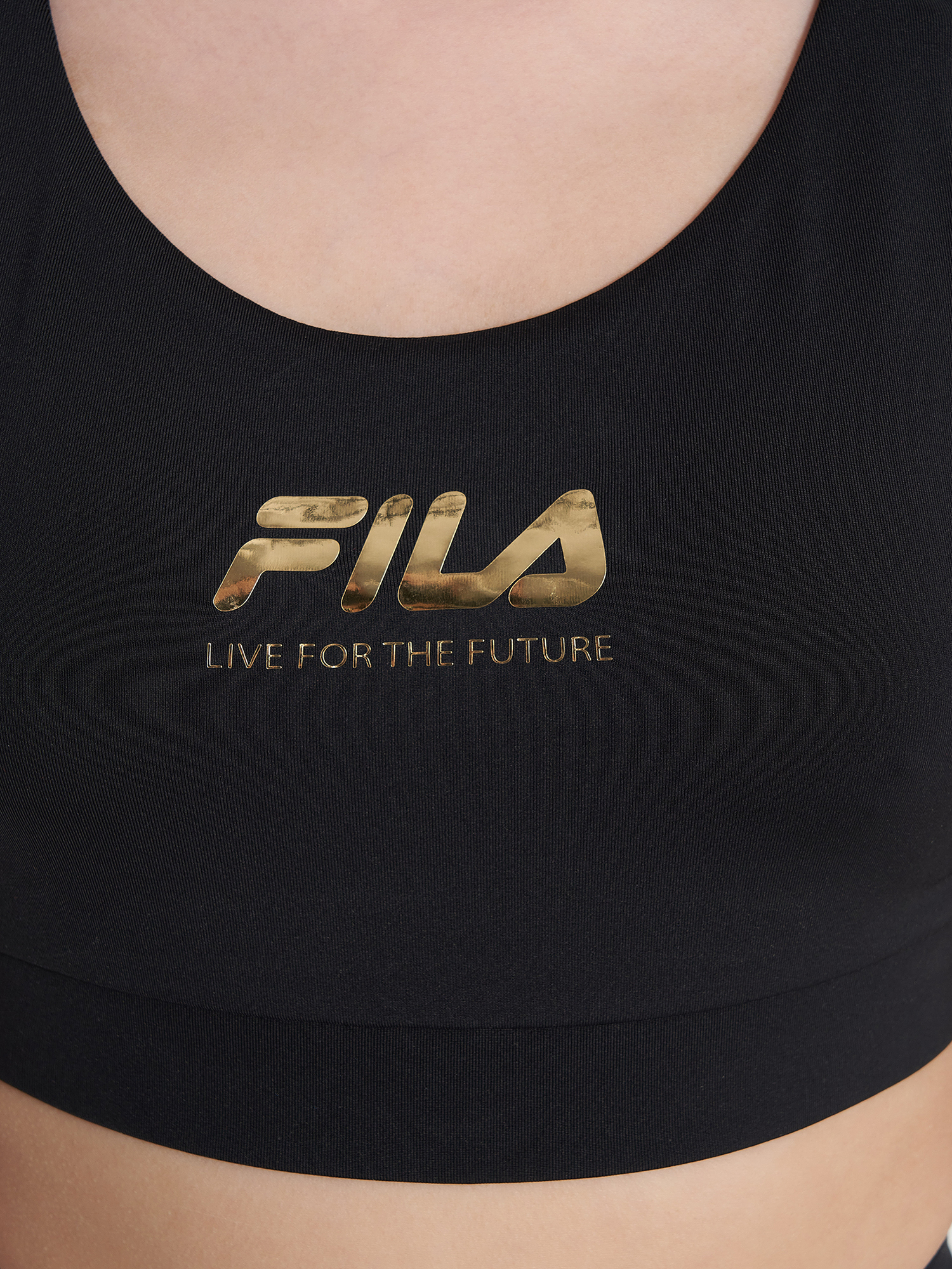 фото Топ бра спортивный для девочек fila, черный