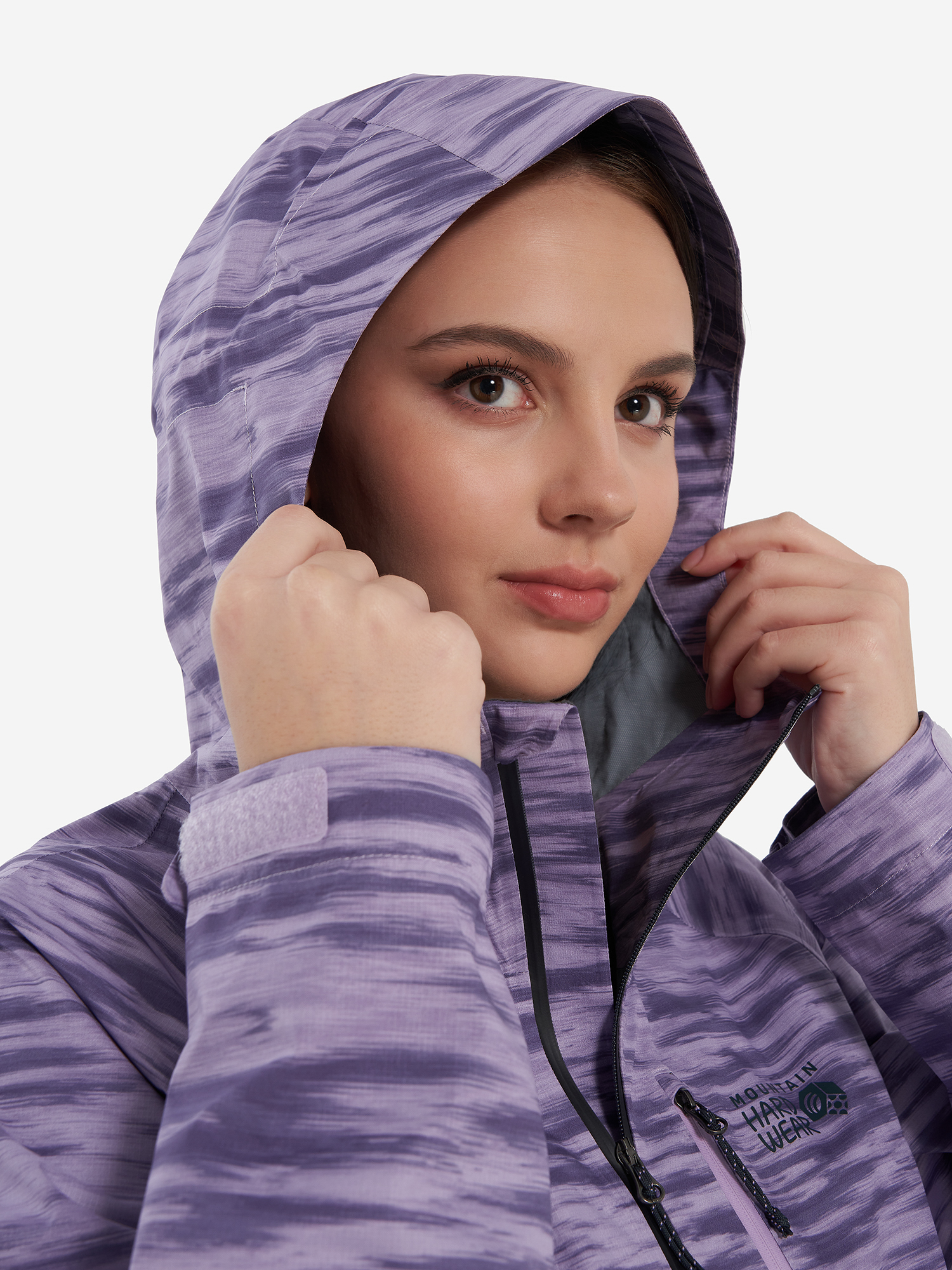 фото Ветровка женская mountain hardwear stretch ozonic jacket, фиолетовый