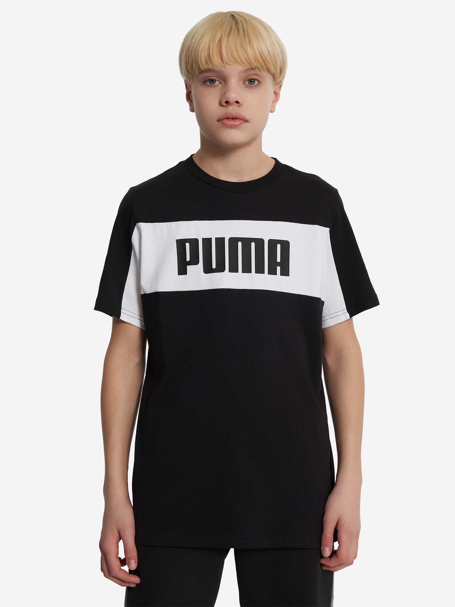фото Футболка для мальчиков puma block, черный