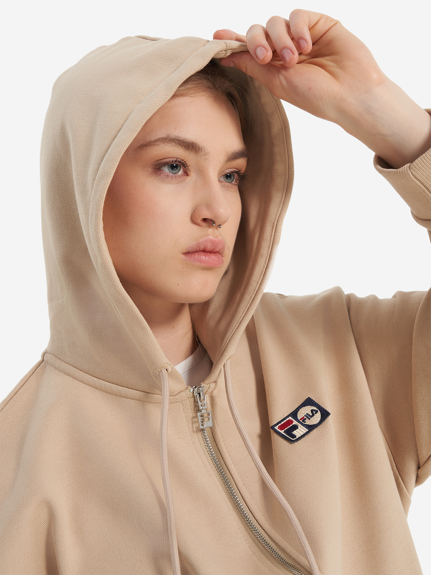 фото Толстовка женская fila, бежевый