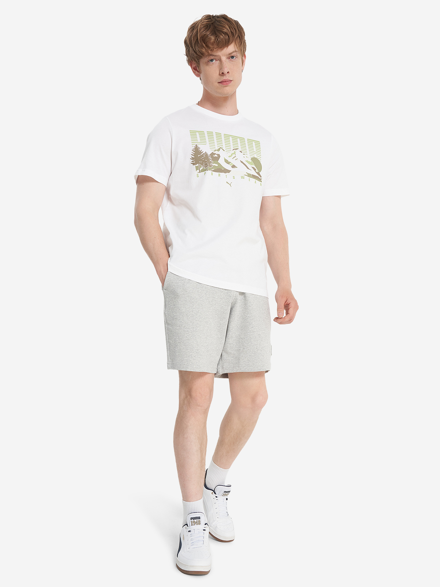 фото Футболка мужская puma graphics, белый