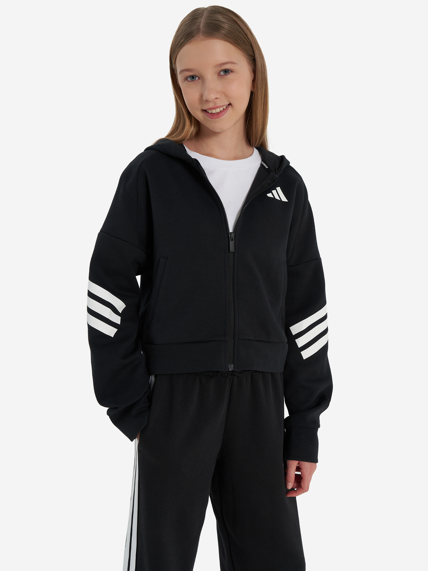 фото Толстовка для девочек adidas, черный