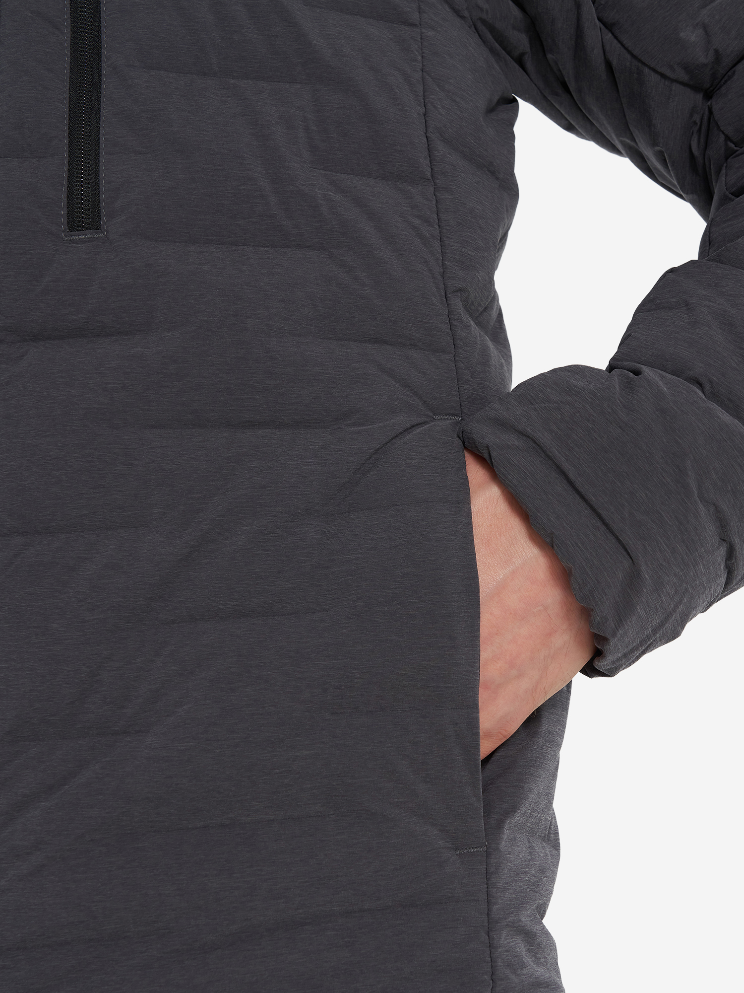 фото Пуховик мужской mountain hardwear stretchdown hoody, серый