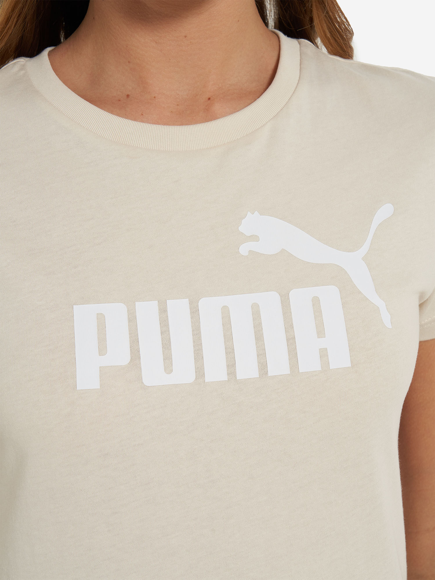 фото Футболка женская puma ess no. 1 logo, бежевый