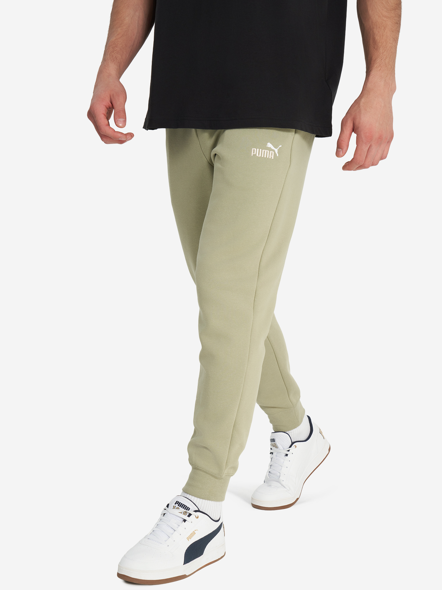 фото Брюки мужские puma ess 2 color no. 1 logo, бежевый