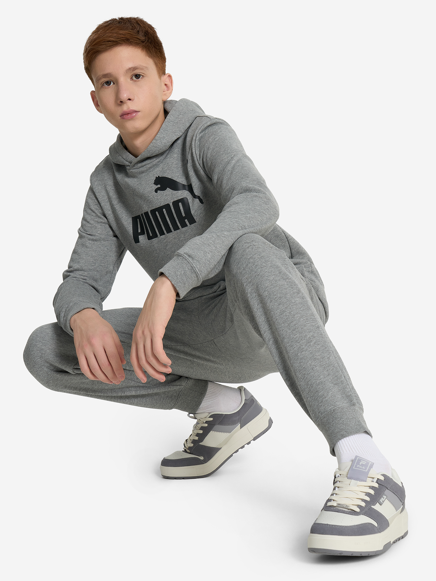 фото Брюки для мальчиков puma no. 1 logo, серый