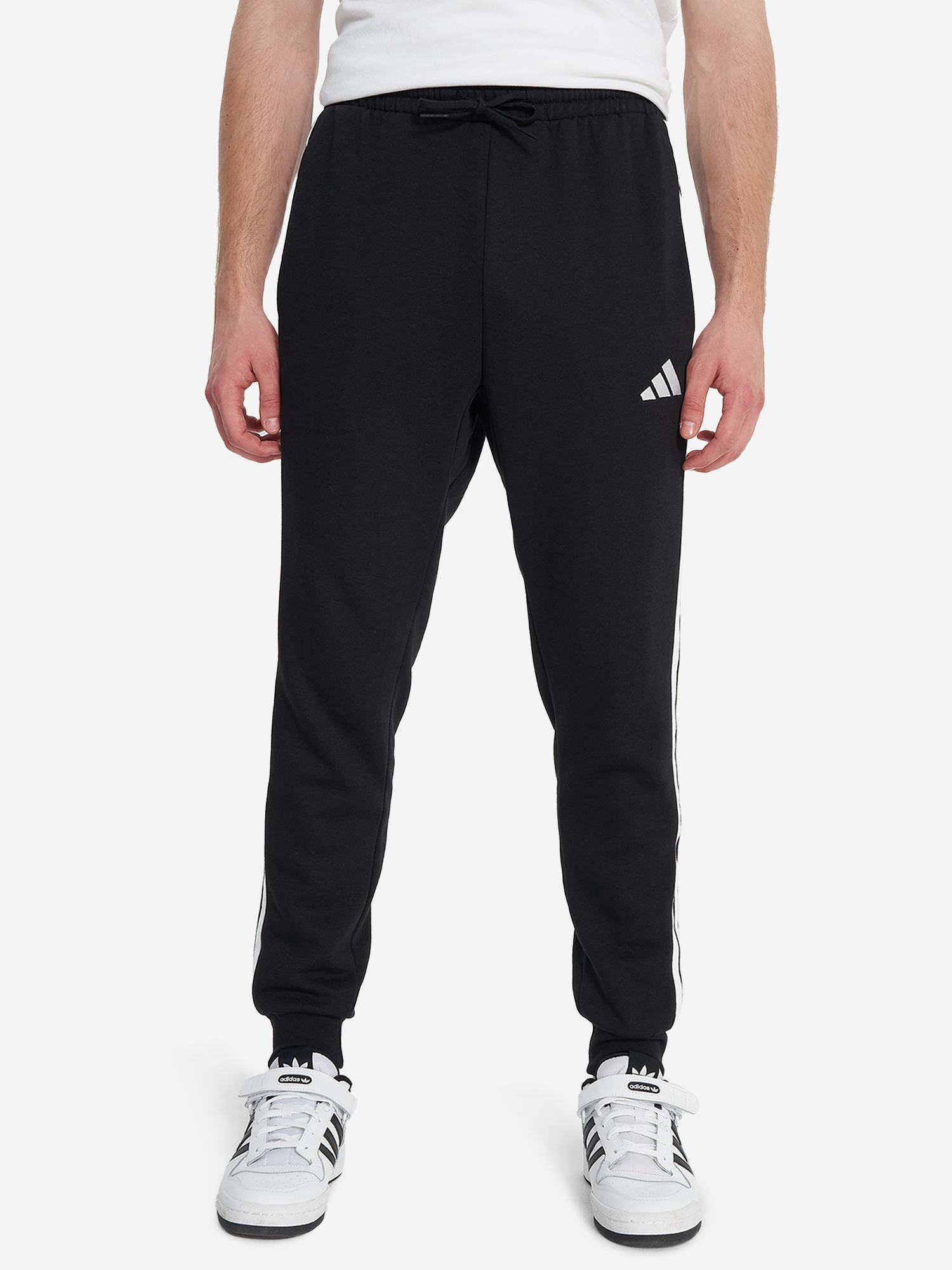 фото Брюки флисовые мужские adidas, черный